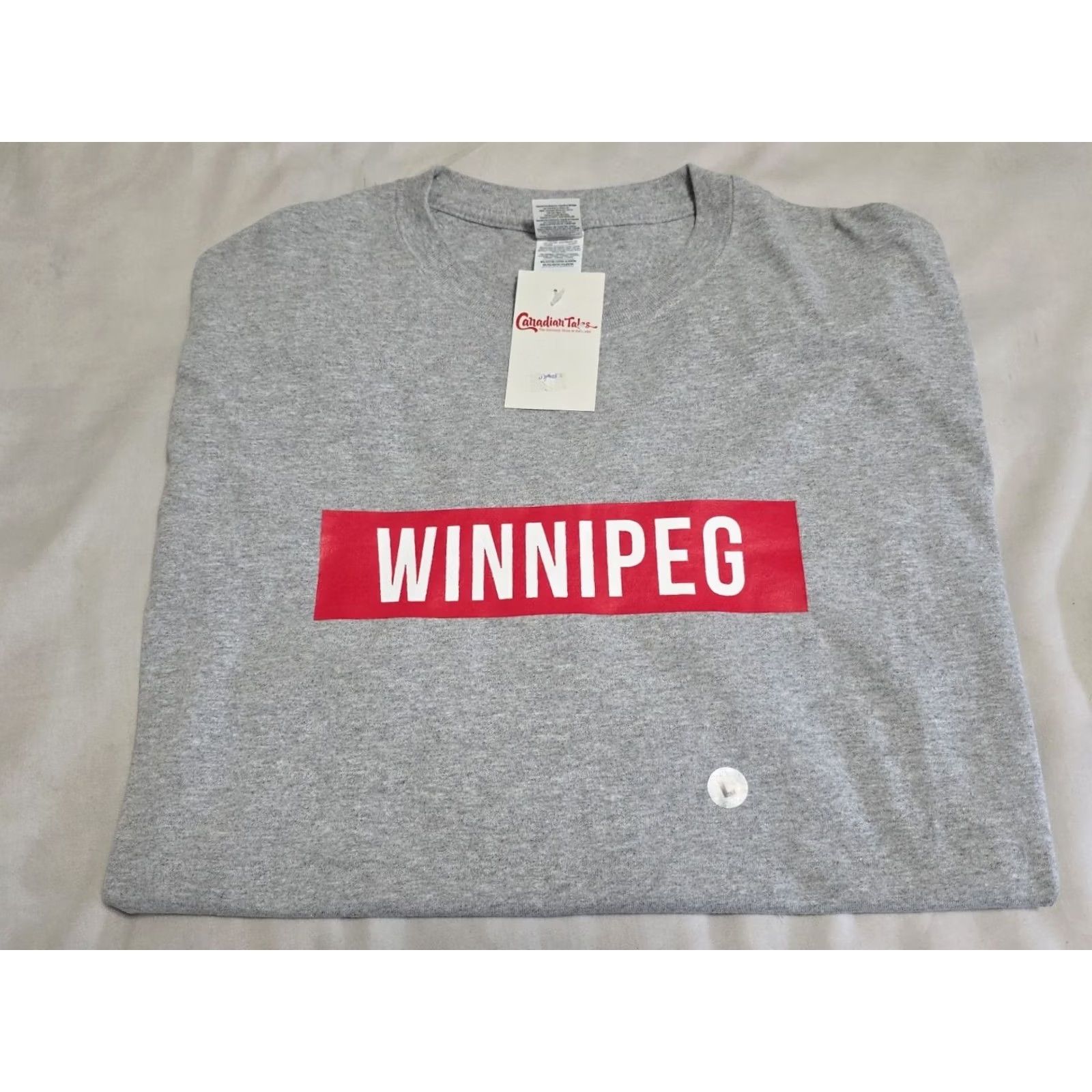 Gildan Gildan T-Shirt Winnipeg Box Logo Light Heather Gray Crew Neck Short Sleeve Regular Adult Large XS? Size US L / EU 52-54 / 3 - 2 Thumbnail