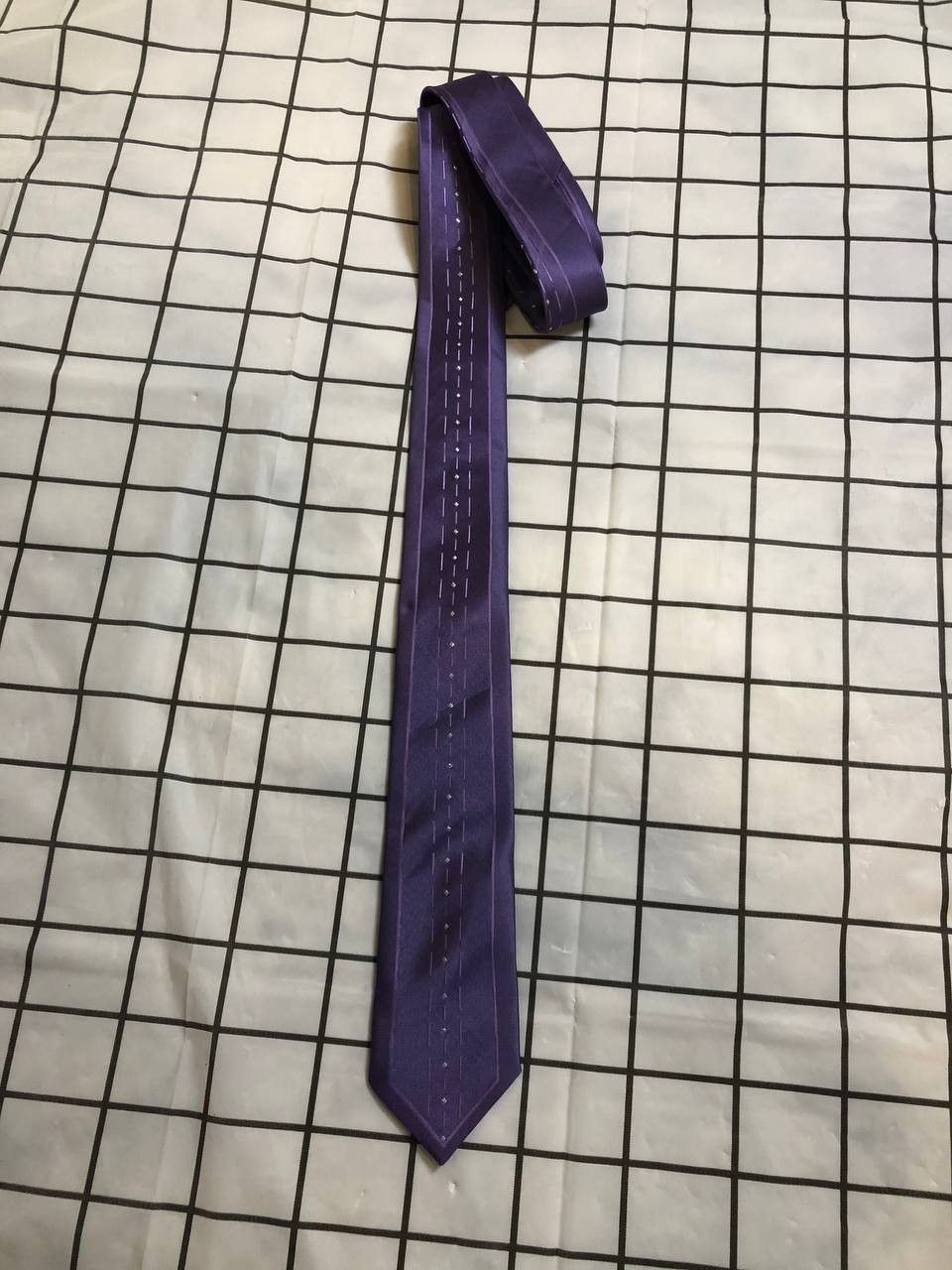 Giorgio Armani Giorgio Armani tie Purple Striped Silk Tie Made In Italy Size ONE SIZE - 1 Thumbnail