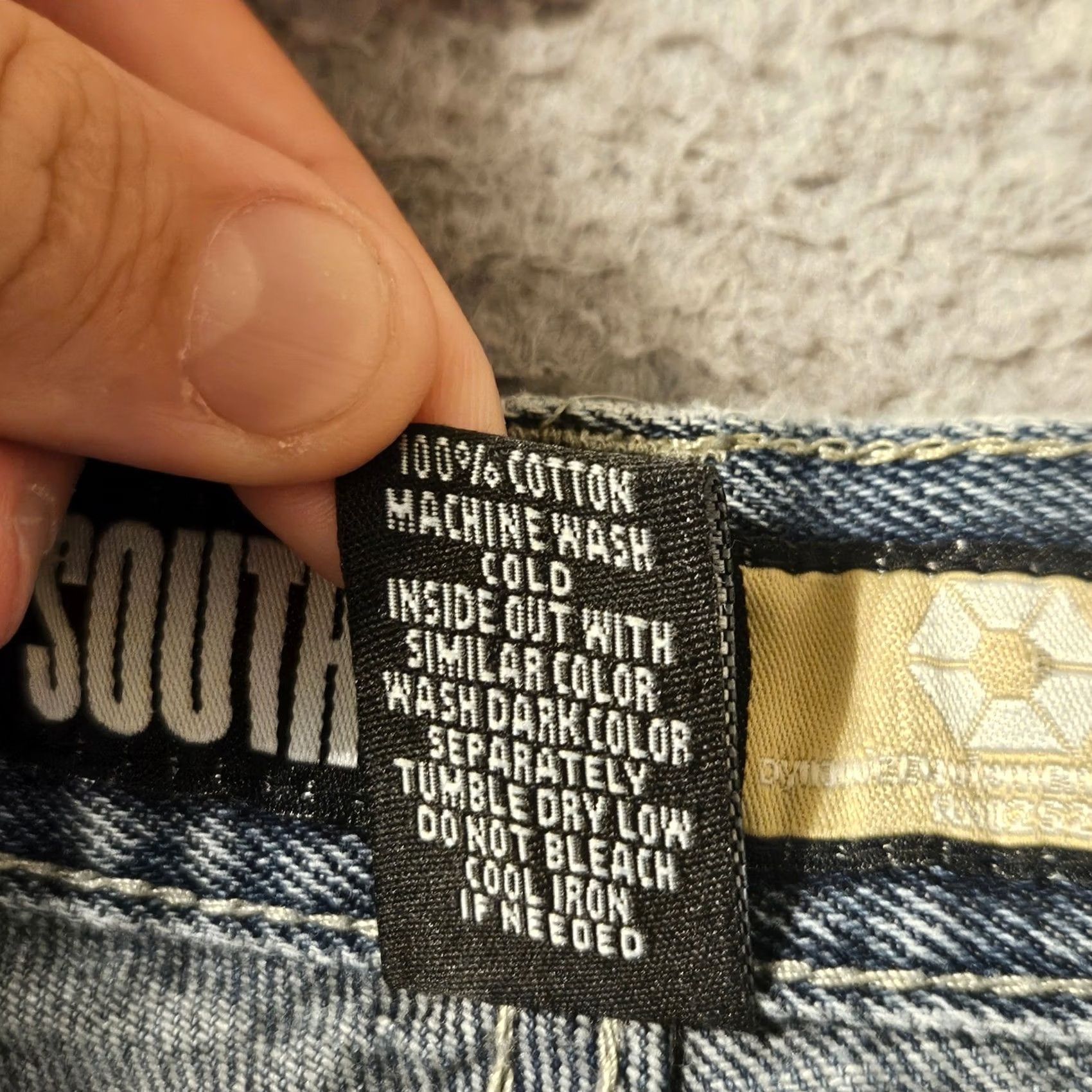 Southpole VINTAGE Southpole Jeans Blue 32x29 9" Wide Leg Baggy Y2K Carpenter Spellout Mens Size US 32 / EU 48 - 7 Thumbnail