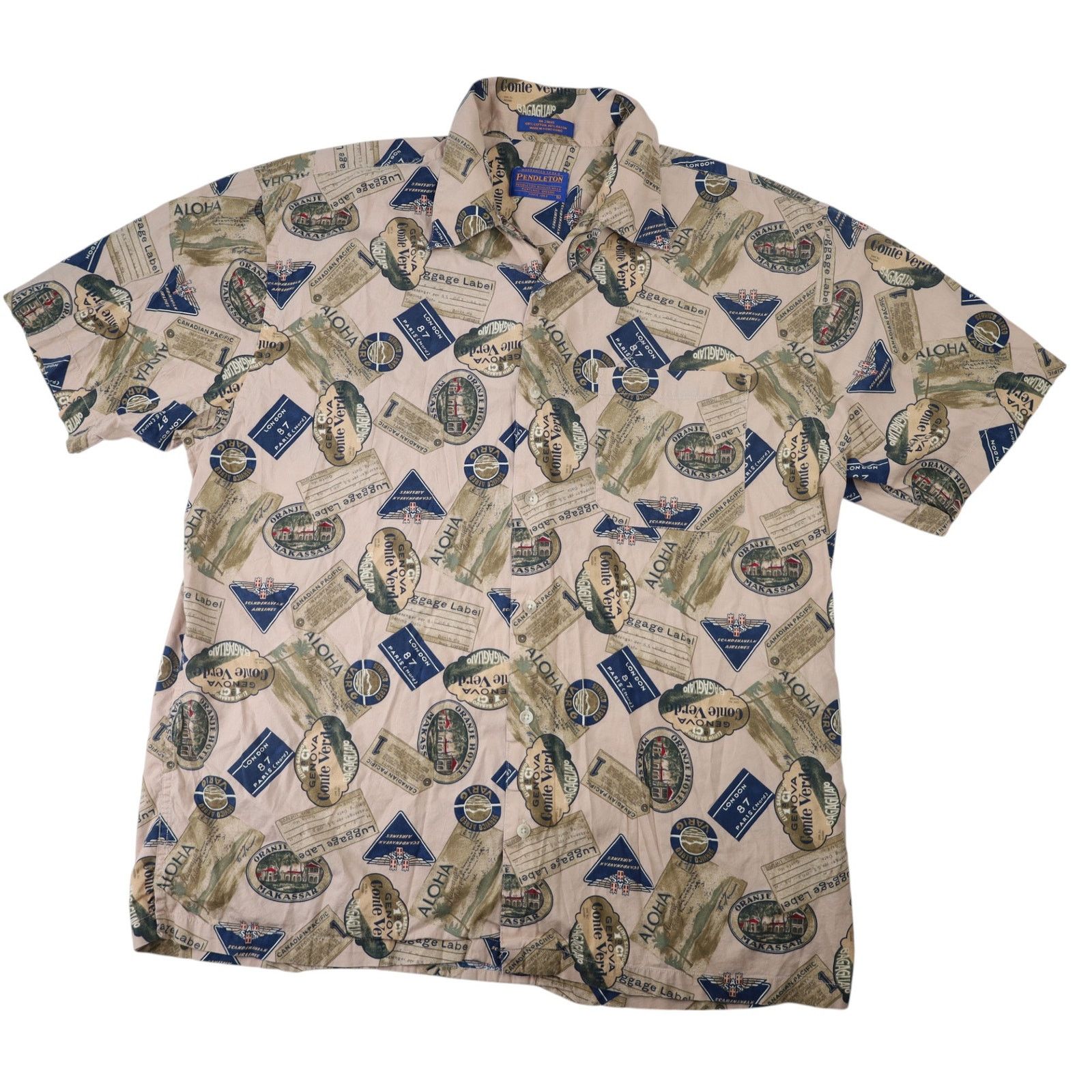 Pendleton Pendleton Allover Luggage Tag Vacation Button up Shirt Size US L / EU 52-54 / 3 - 1 Thumbnail
