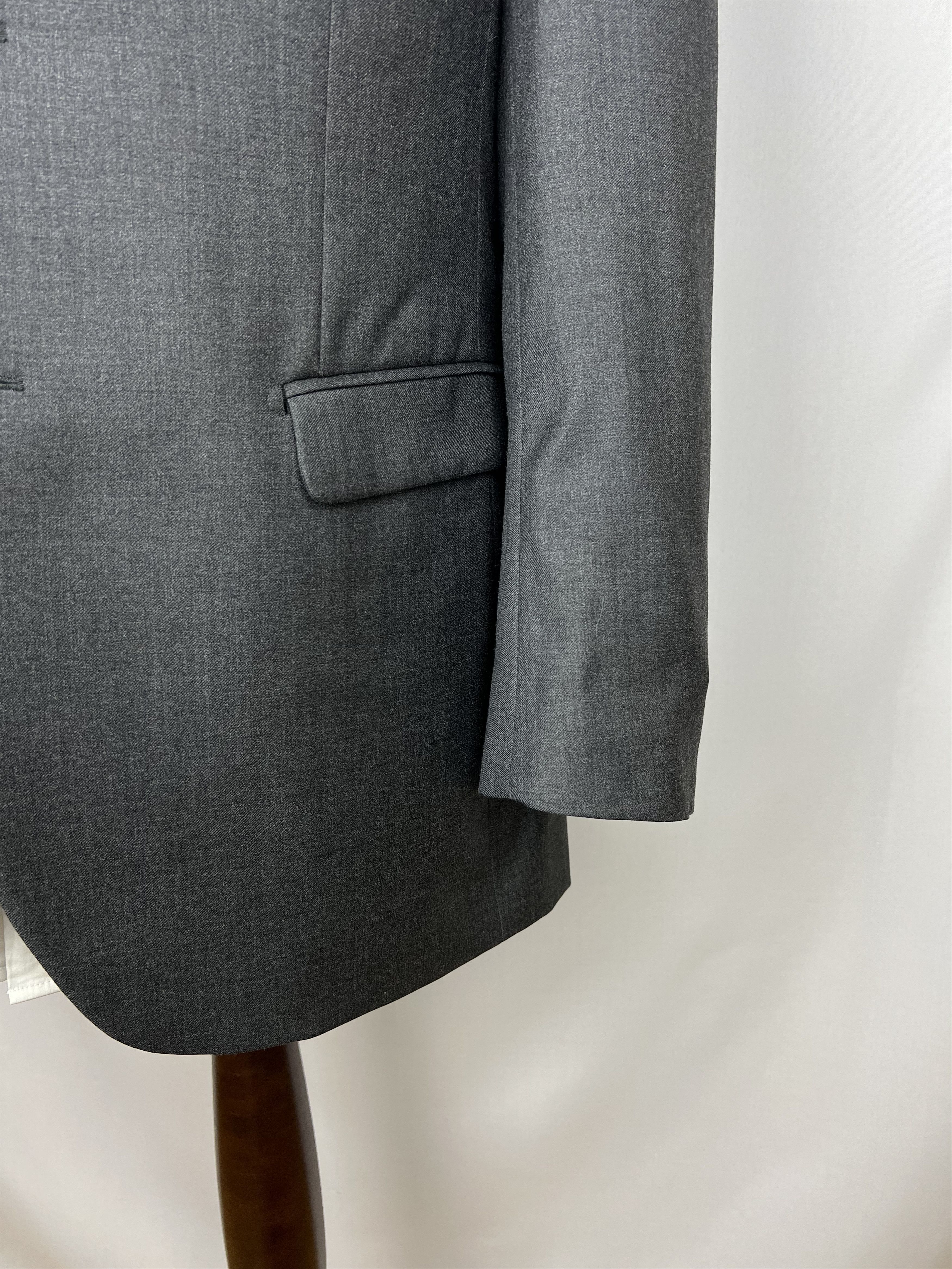 Vitale Barberis Canonico ALEXANDER SACHS 100% Wool Solid 2 Piece Suit Size 42R - 7 Thumbnail