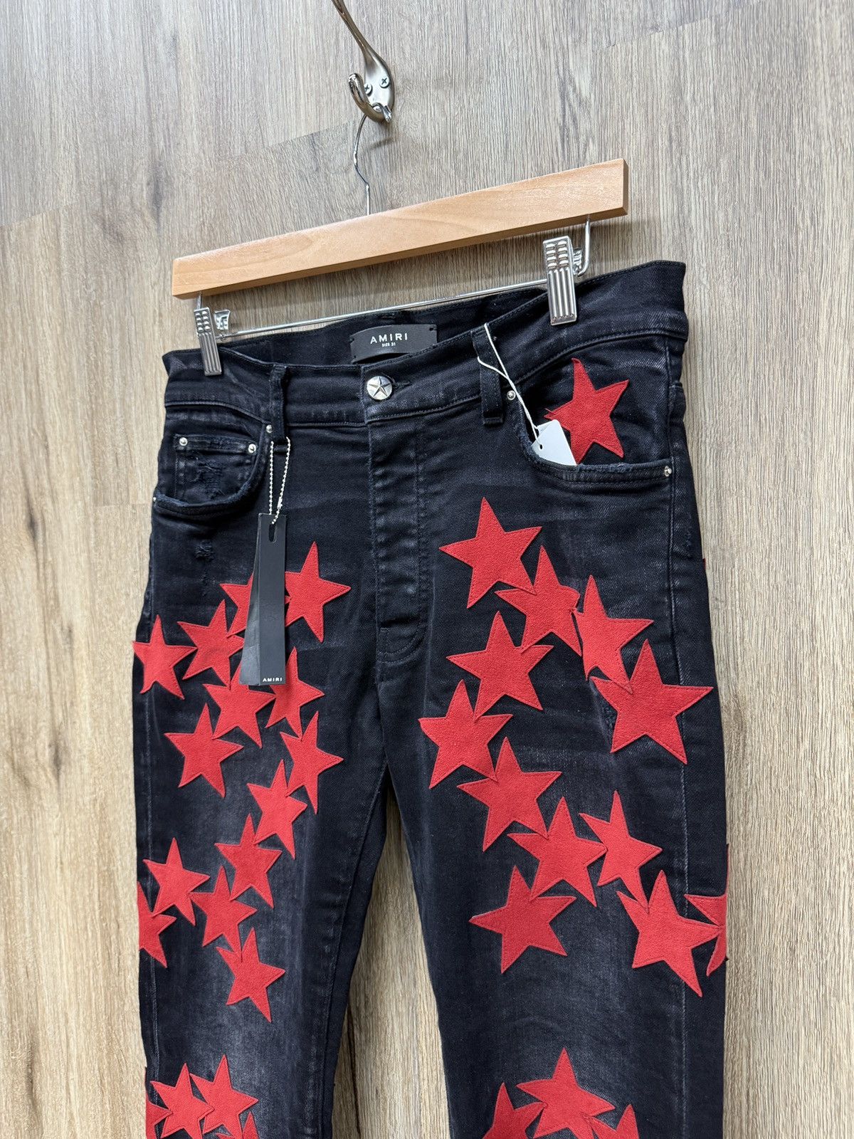 Amiri Amiri Chemist Red Star Denim Jeans Size US 31 - 4 Thumbnail