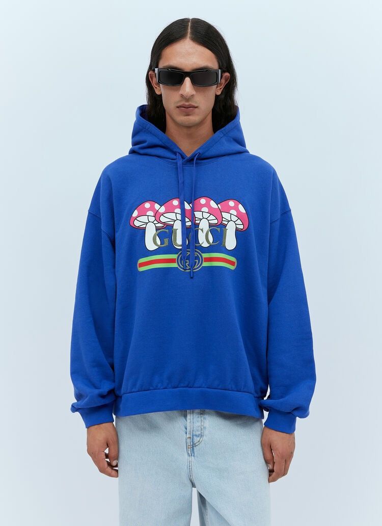 Gucci Gucci Men's Mushroom Jersey Hooded Sweatshirt Size XS Size US XS / EU 42 / 0 - 1 Thumbnail