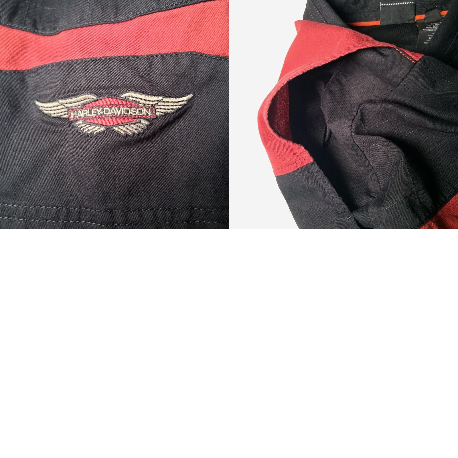 Harley Davidson Harley-Davidson Shirt Men 2XL Black Maroon Twill Button-Up Vented Embroidered Biker Moto Shirt Size US XXL / EU 58 / 5 - 11 Thumbnail