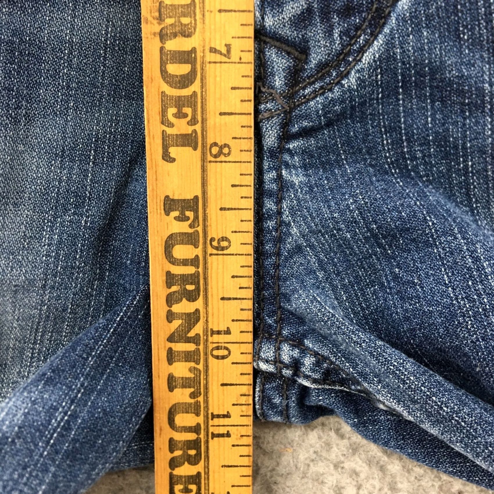 Calvin Klein Calvin Klein Jeans Womens Bootcut 31 Blue Denim Mid Rise Regular 5-Pocket Pattern Solid Stretch Classic Modern Denim 29.5 Inseam 32 Waist N/A Size 24" / US 00 / IT 34 - 7 Thumbnail