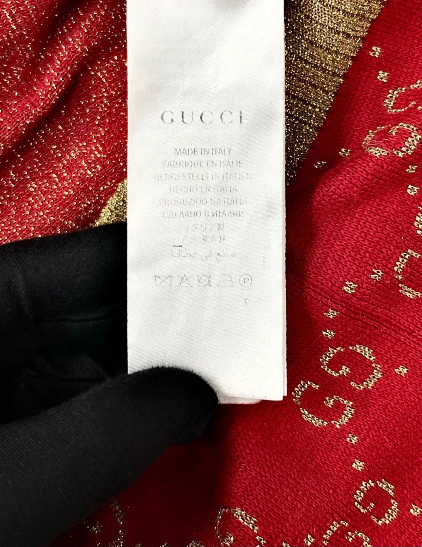 Gucci Gucci GG Red Gold Knit Top Size US S / EU 44-46 / 1 - 3 Thumbnail