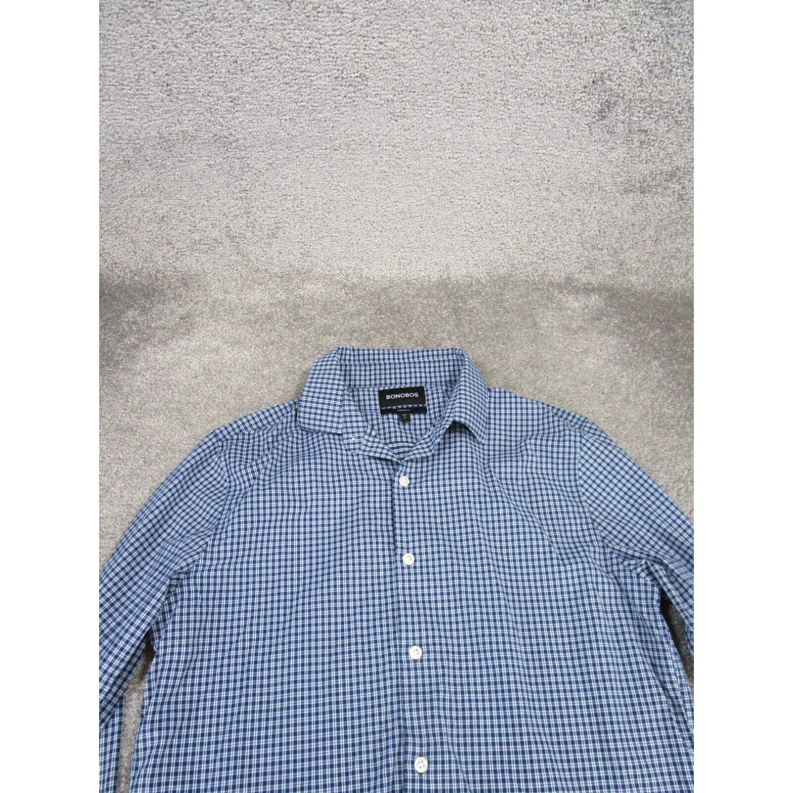 Bonobos Bonobos Mens Shirt Blue Cotton Plaid Button Up Size US M / EU 48-50 / 2 - 2 Thumbnail