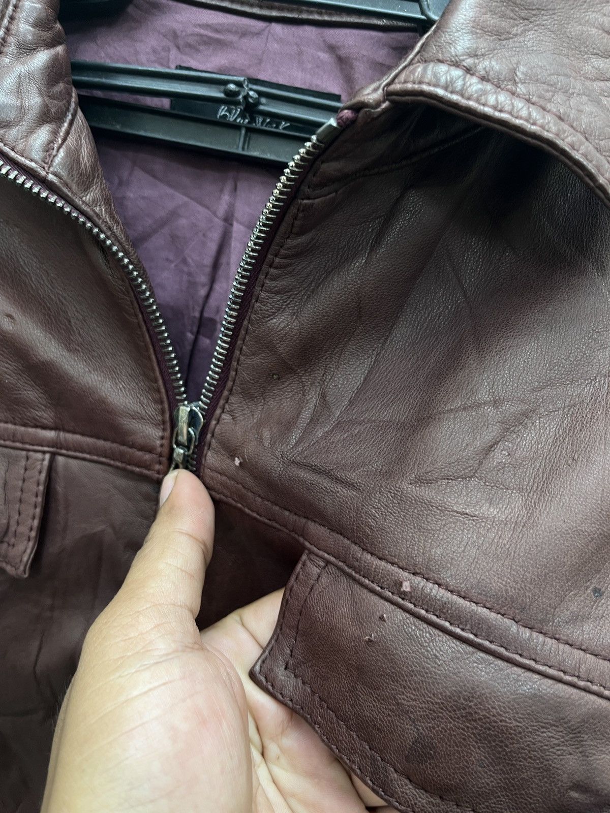 Genuine Leather 🔥🔥🔥ARCHIVE BLUE WORK LAMB SKIN LEATHER JACKET Size US S / EU 44-46 / 1 - 13 Thumbnail