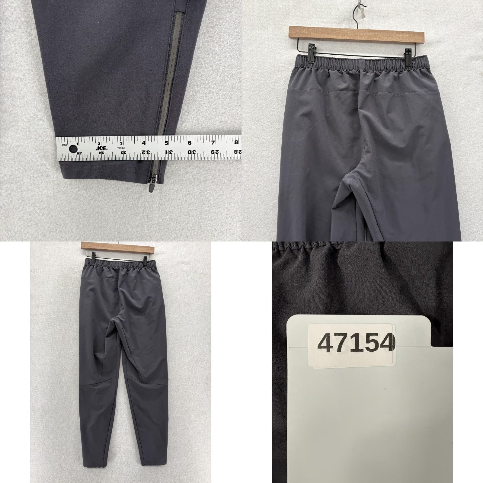 Vintage VRST Pants Mens Small Gray Stretch Zip Ankle Running Gym Training Yoga Size US 29 - 9 Thumbnail