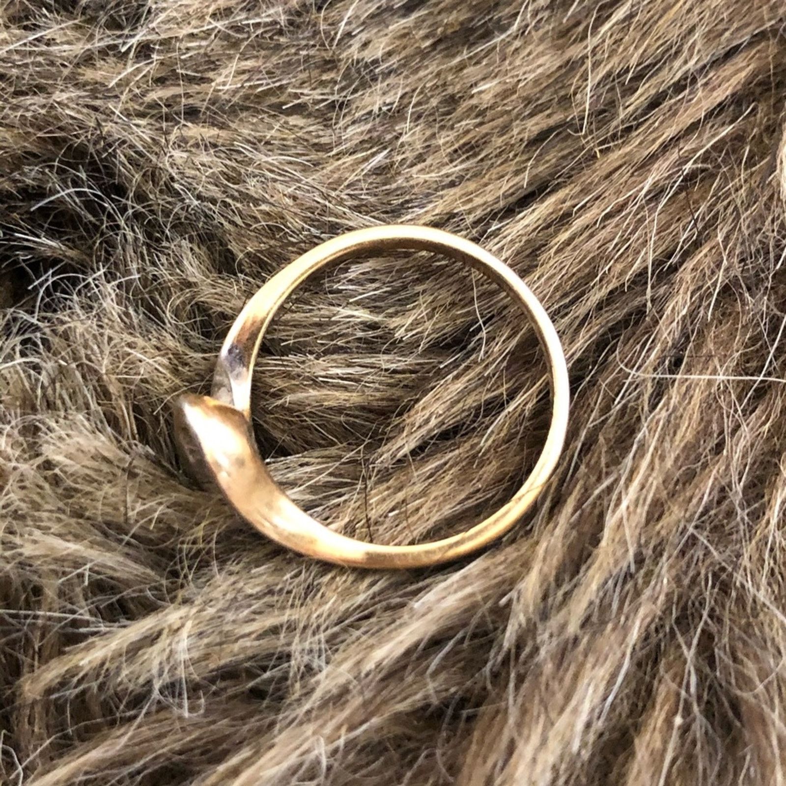 Vintage Vintage 80s clear rhinestone swirl gold plate ring Size ONE SIZE - 4 Thumbnail