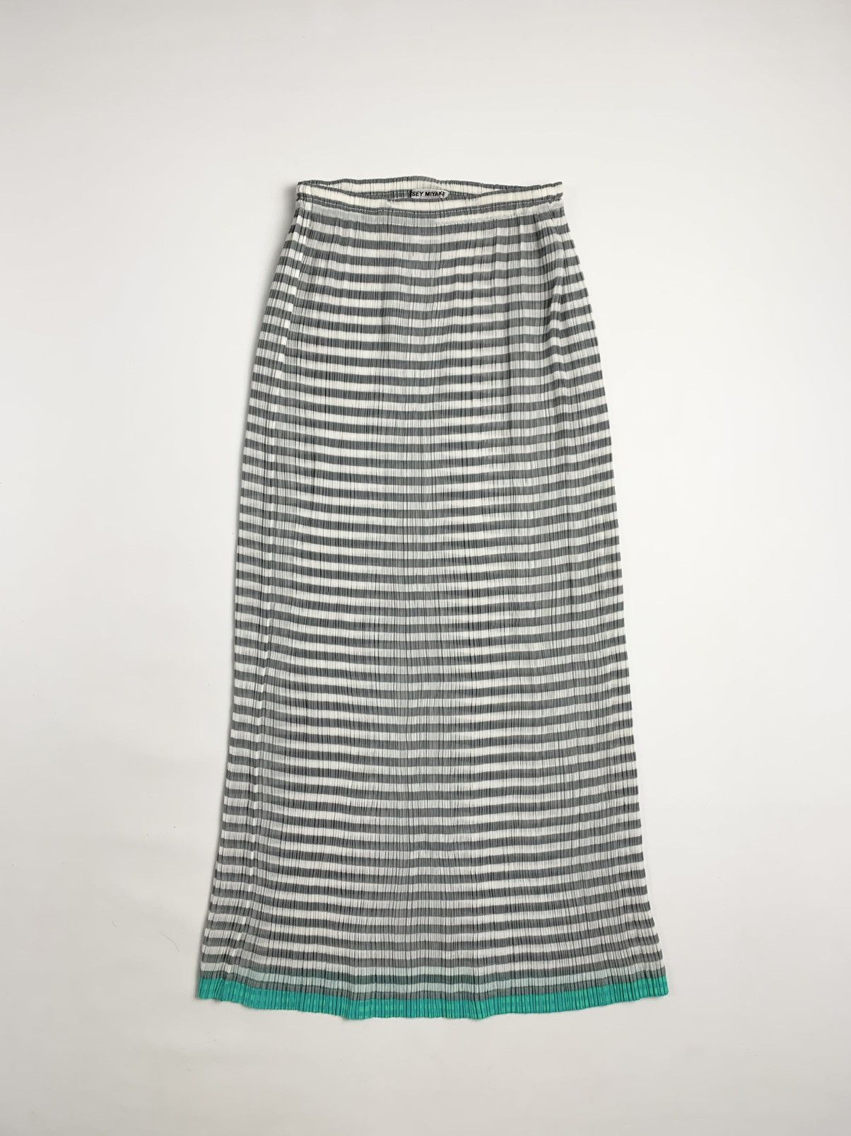 Issey Miyake Issey Miyake SS96 Pleated Border Stripe Japan Size 24" / US 00 / IT 34 - 1 Thumbnail