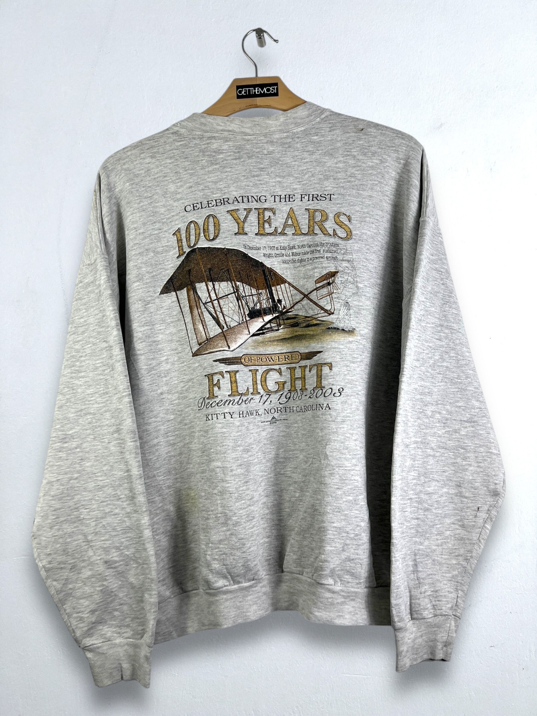 Vintage No.5130 Vintage 100 Years of Flight Graphic Sweatshirt (XL) Size US XL / EU 56 / 4 - 1 Thumbnail