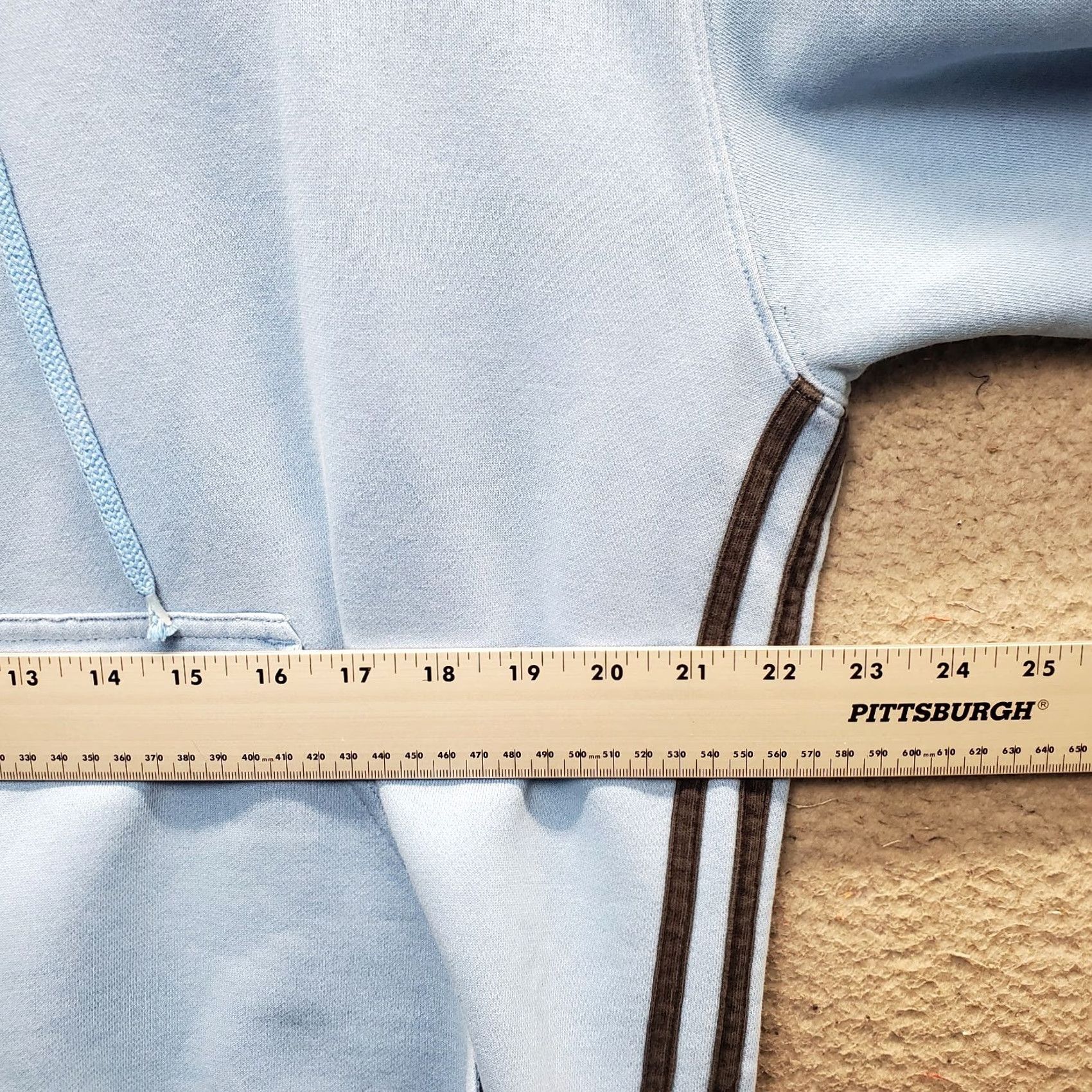 Adidas adidas Hoodie Mens M Blue 3 Stripes Essentials Feel Cozy Fleece Long Sleeve Shirt Size US M / EU 48-50 / 2 - 4 Thumbnail