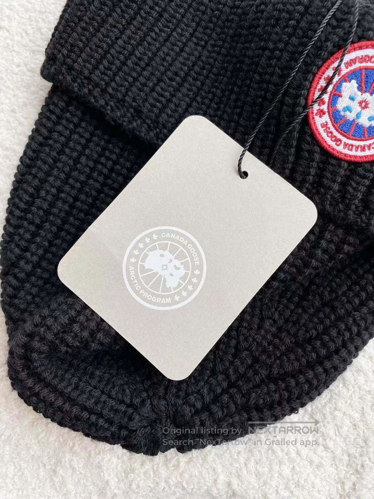 Canada Goose Canada Goose Size S Logo embroidered black knitted hat| Size ONE SIZE - 4 Thumbnail