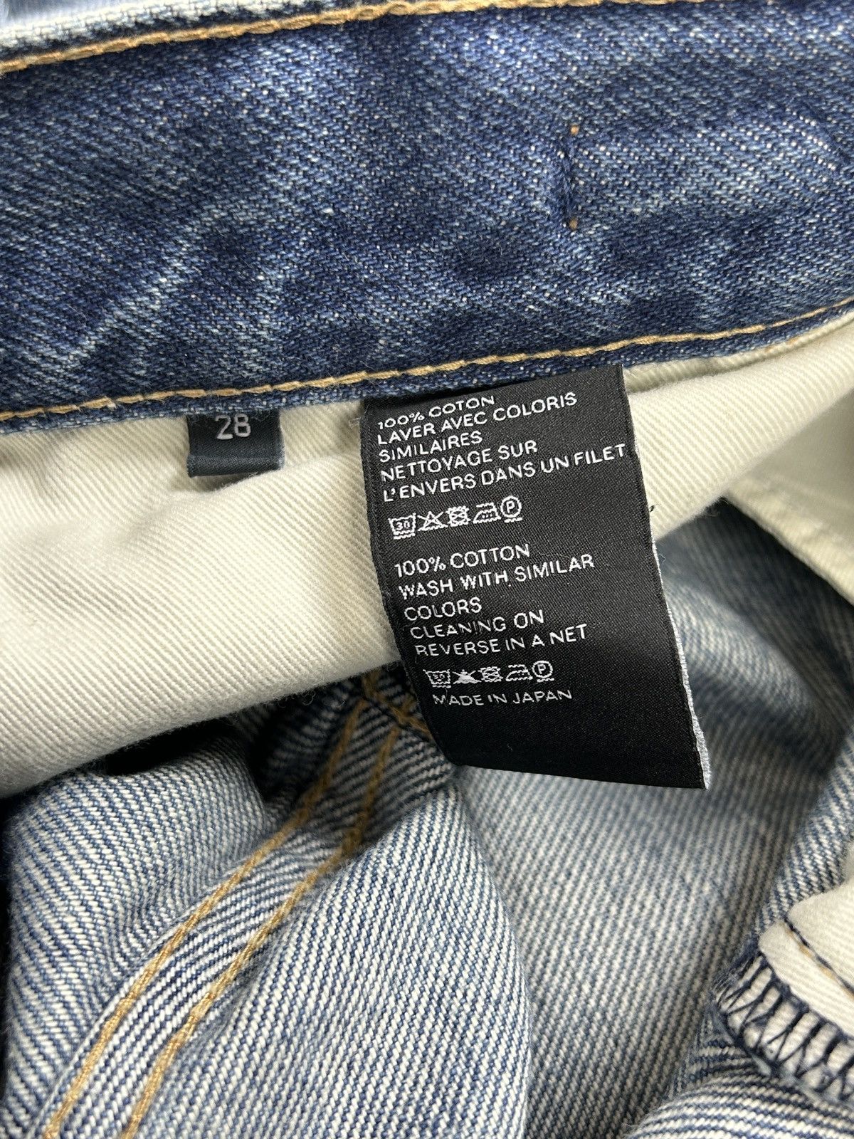 Celine Celine Hedi Gold Triomphe Union Wash Bootcut Denim Jeans Size 28" / US 6 / IT 42 - 12 Thumbnail