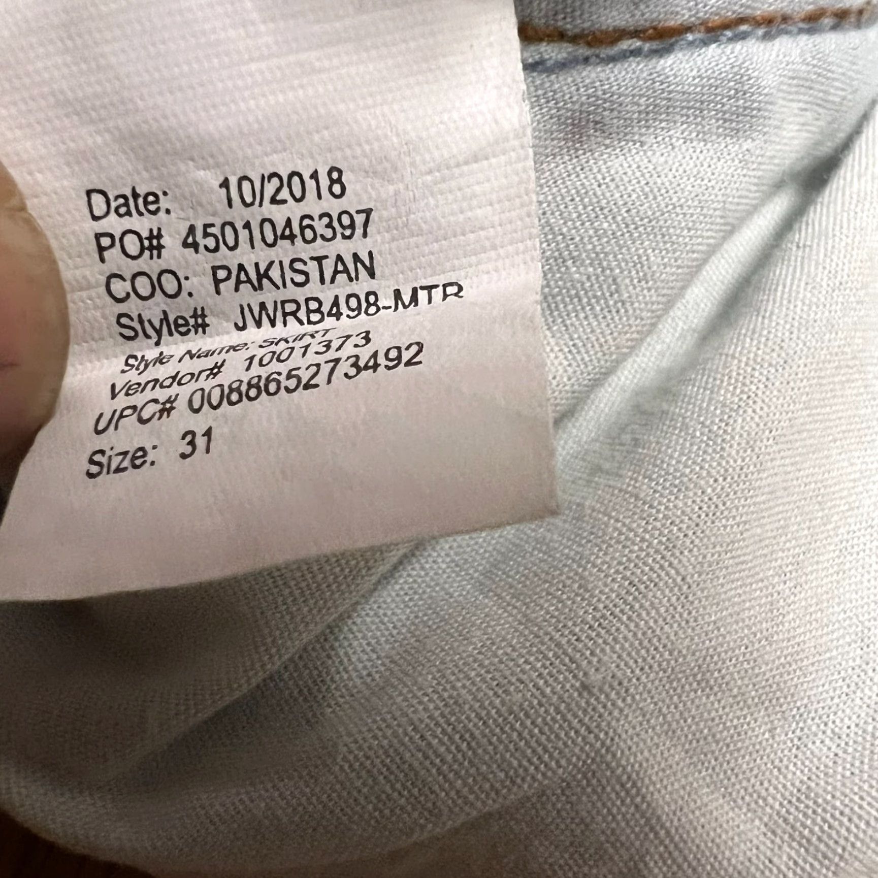 Denime William Rast Denim A-Line Skirt Womens Juniors 31 Blue 90s Beach Cotton Blend Zipper Pockets Short Dressy Ladies Mens? Size 24" / US 00 / IT 34 - 7 Thumbnail