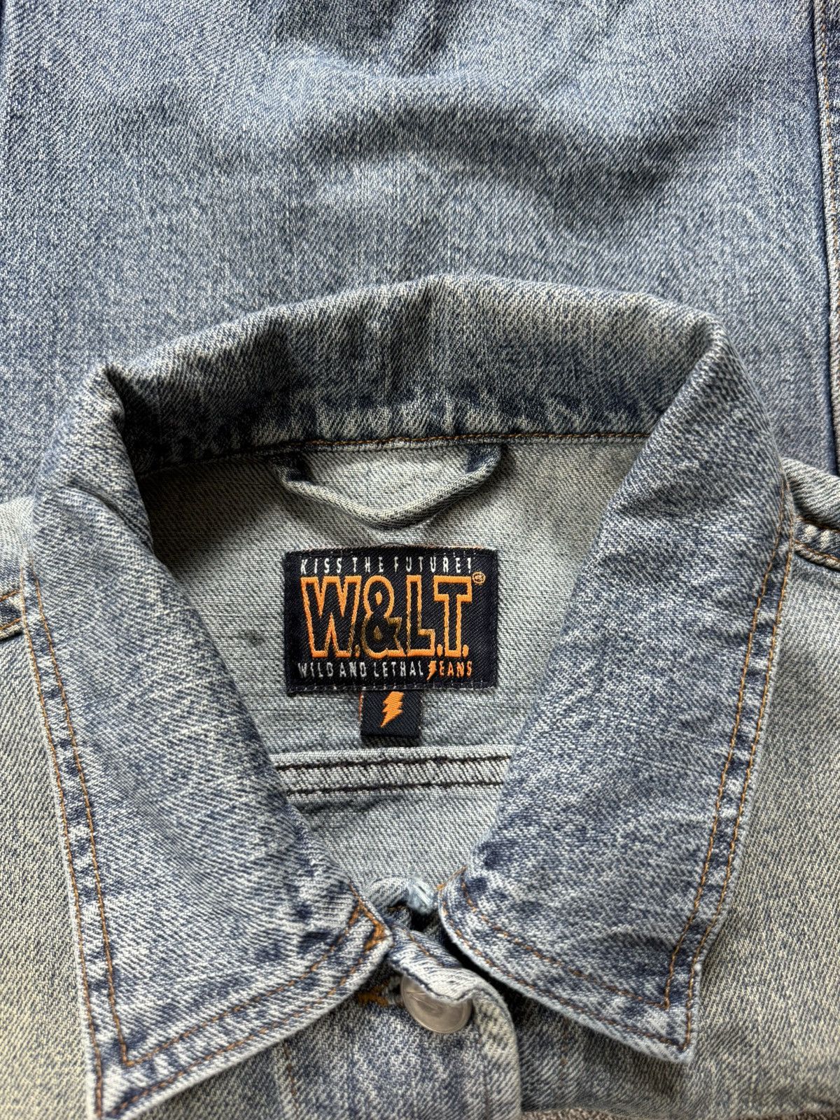 Walter Van Beirendonck Walter Van Beirendonck Wlt Kiss The Future Fade Denim Jacket Size M / US 6-8 / IT 42-44 - 17 Thumbnail