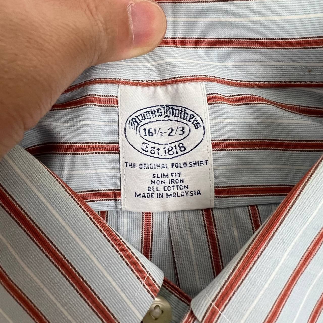 Brooks Brothers Brooks Brothers Shirt Men 16 1/2 - 2/3 Striped Button Down Size US L / EU 52-54 / 3 - 3 Thumbnail