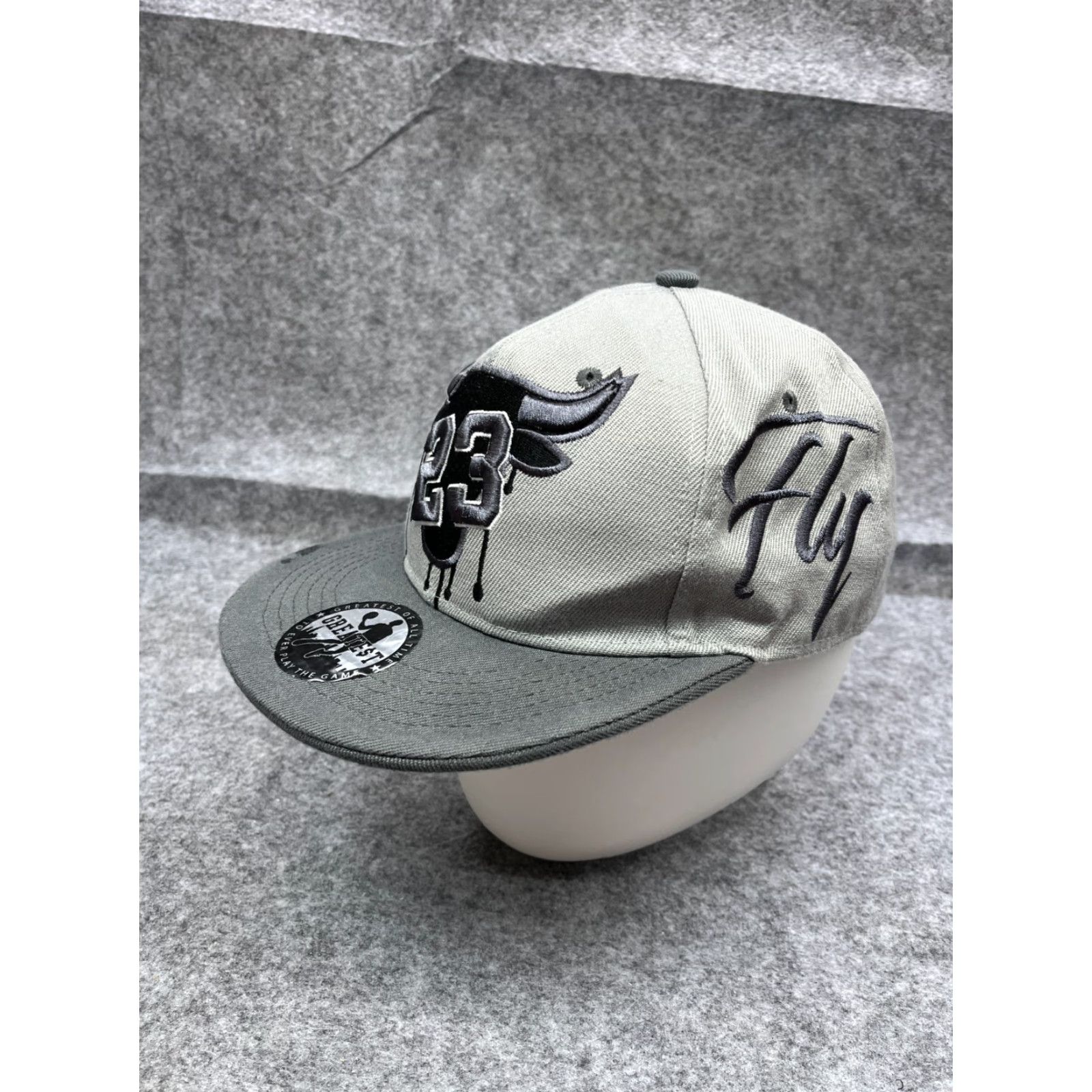 Vintage Greatest Chicago Hat Snap Back Adult One Size Gray 100% Polyester 23 MJ Drip Size ONE SIZE - 4 Thumbnail