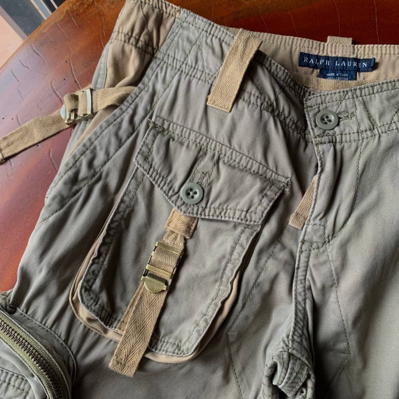 Polo Ralph Lauren Polo Ralph Lauren Tactical Multi Pocket Army Green Pants Size US 31 - 9 Thumbnail