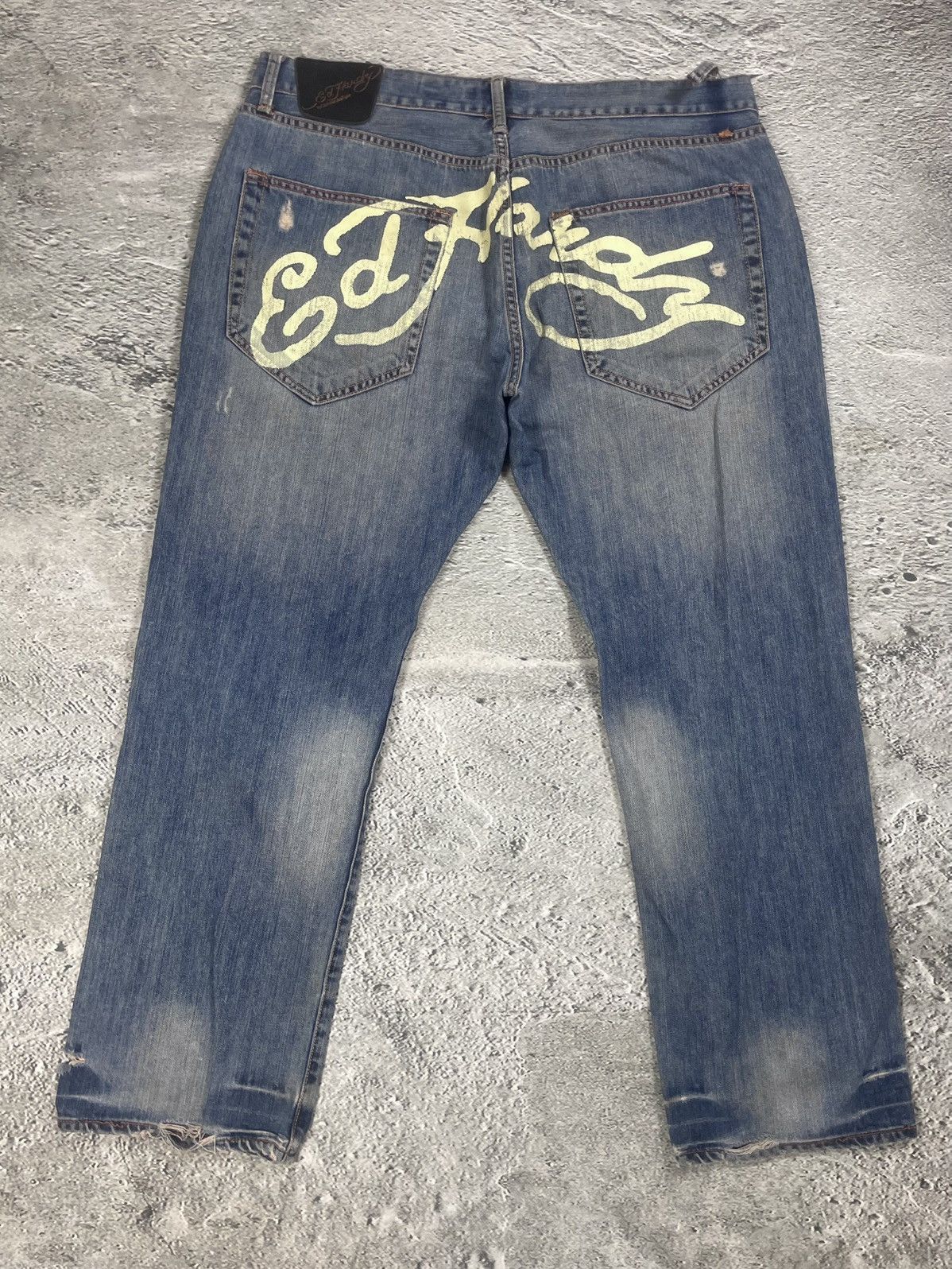 Ed Hardy Ed Hardy Christian Audigier vintage jeans big logo pants Size US 40 / EU 56 - 1 Thumbnail