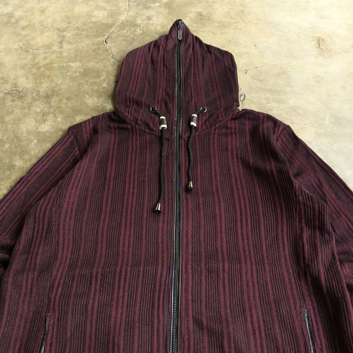 Japanese Brand 2000s Sterny Cord Full Zipper Hoodie Bape Style Red Maroon Size US M / EU 48-50 / 2 - 4 Thumbnail