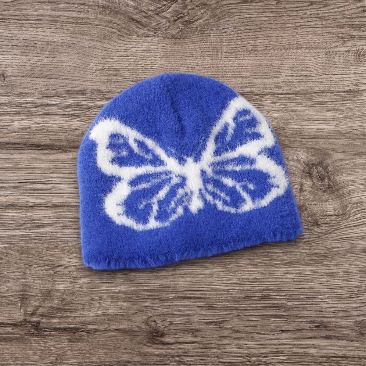 Other Y2K Fluffy Butterfly Beanie | ALT Opium Skater Blue Hat Size ONE SIZE - 1 Preview
