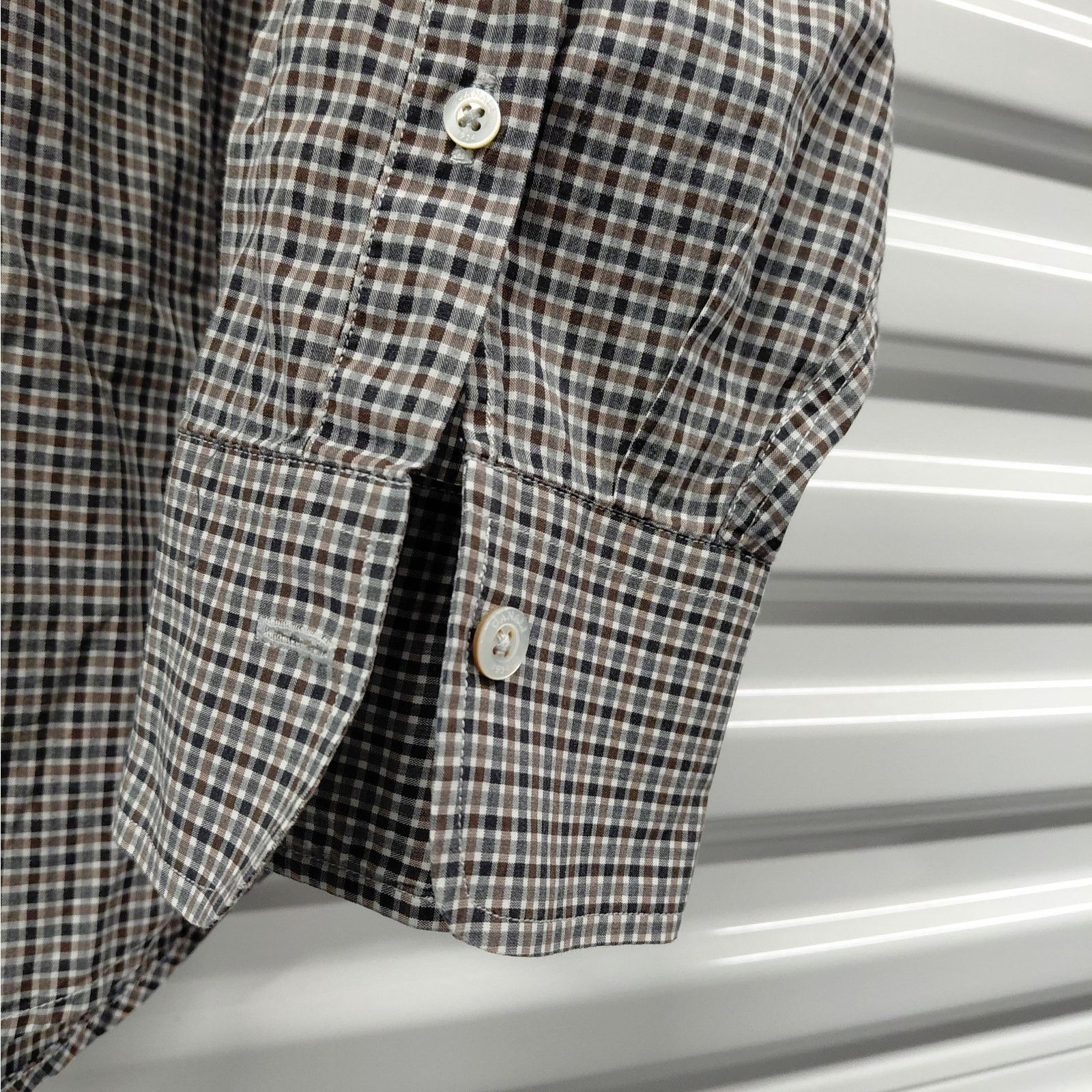 Canali Canali Mens Shirt XXL Check Print Button Front Long Sleeve Size US XXL / EU 58 / 5 - 4 Thumbnail