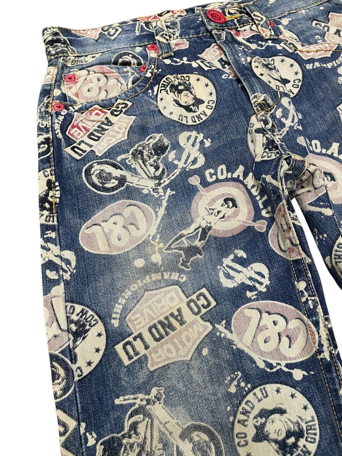 Hysteric Glamour Hysteric Glamour Style Co&Lu Japan All Over Print Jeans Size US 30 / EU 46 - 9 Thumbnail