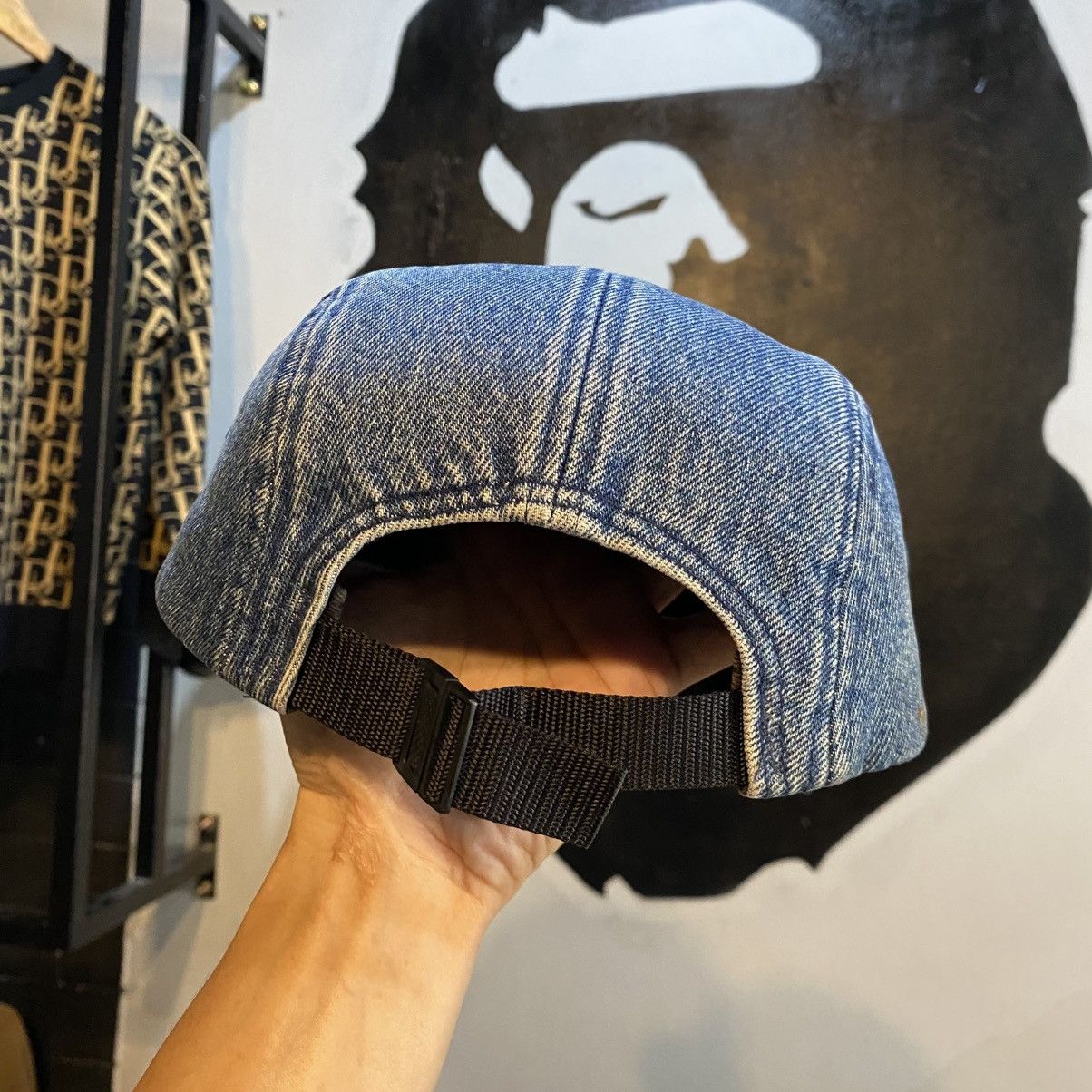 Supreme Denim Leather Visor Camp Cap Denim 2024