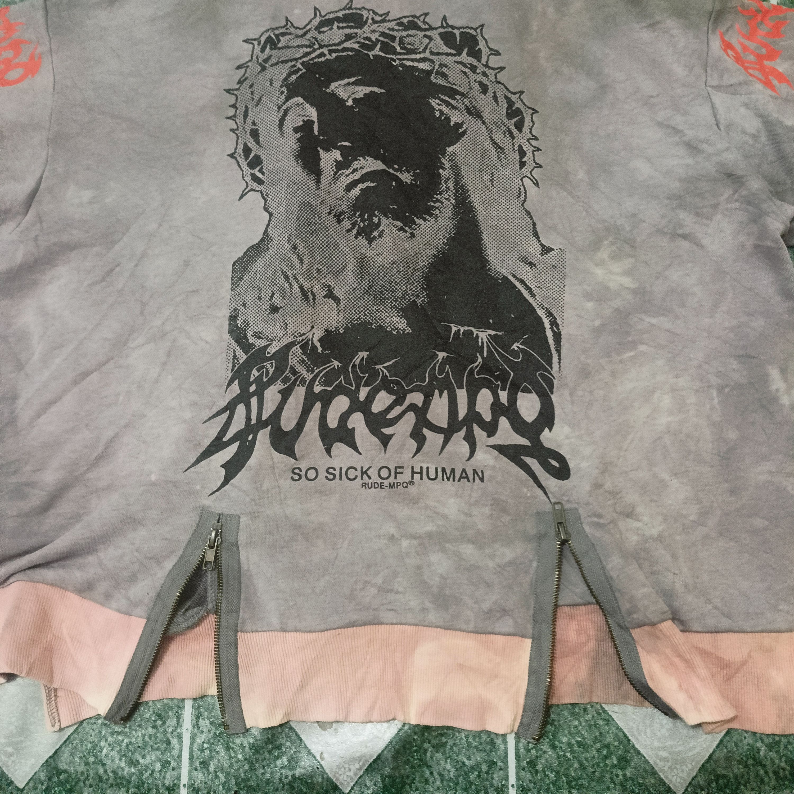The GV Gallery MPQ by Kaizu Rude Mpq so sick of Human distressed hoodie Size US L / EU 52-54 / 3 - 17 Thumbnail