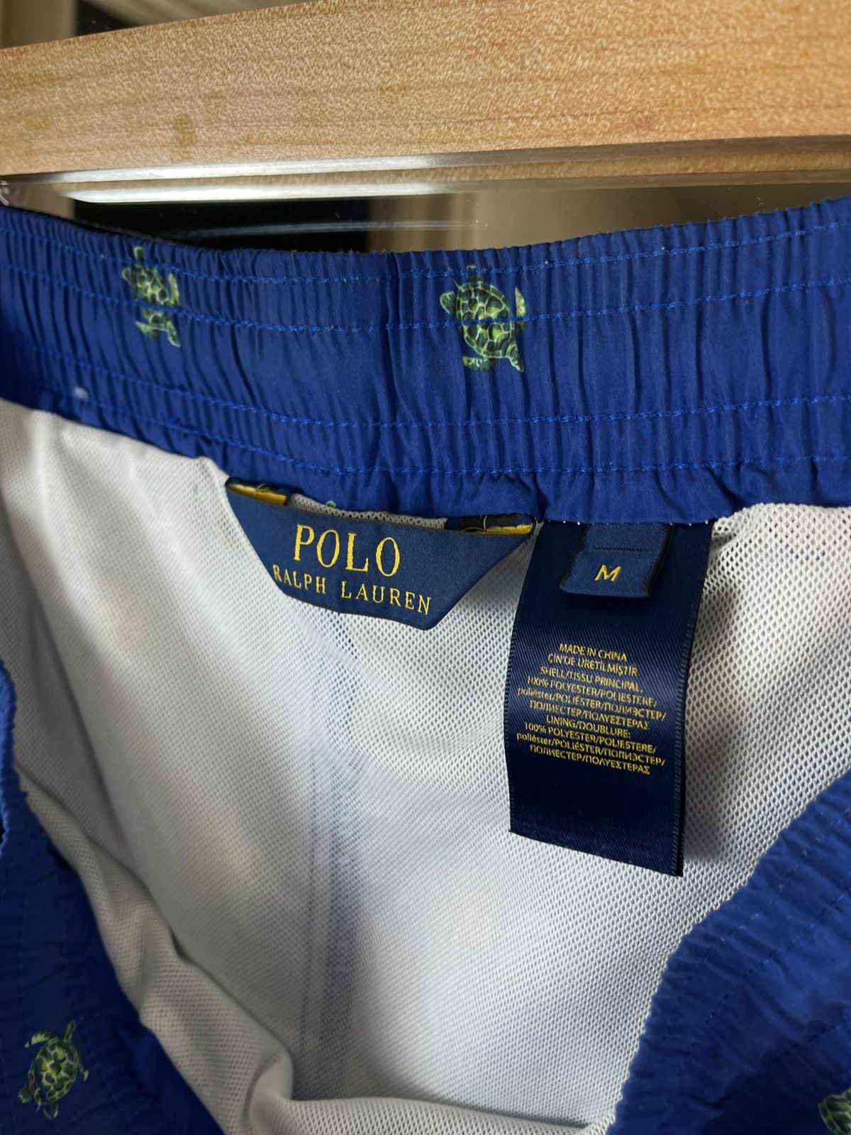 Polo Ralph Lauren Polo Ralph Lauren Turtle Motif Traveler Swim Trunks Blue Size US 32 / EU 48 - 6 Thumbnail