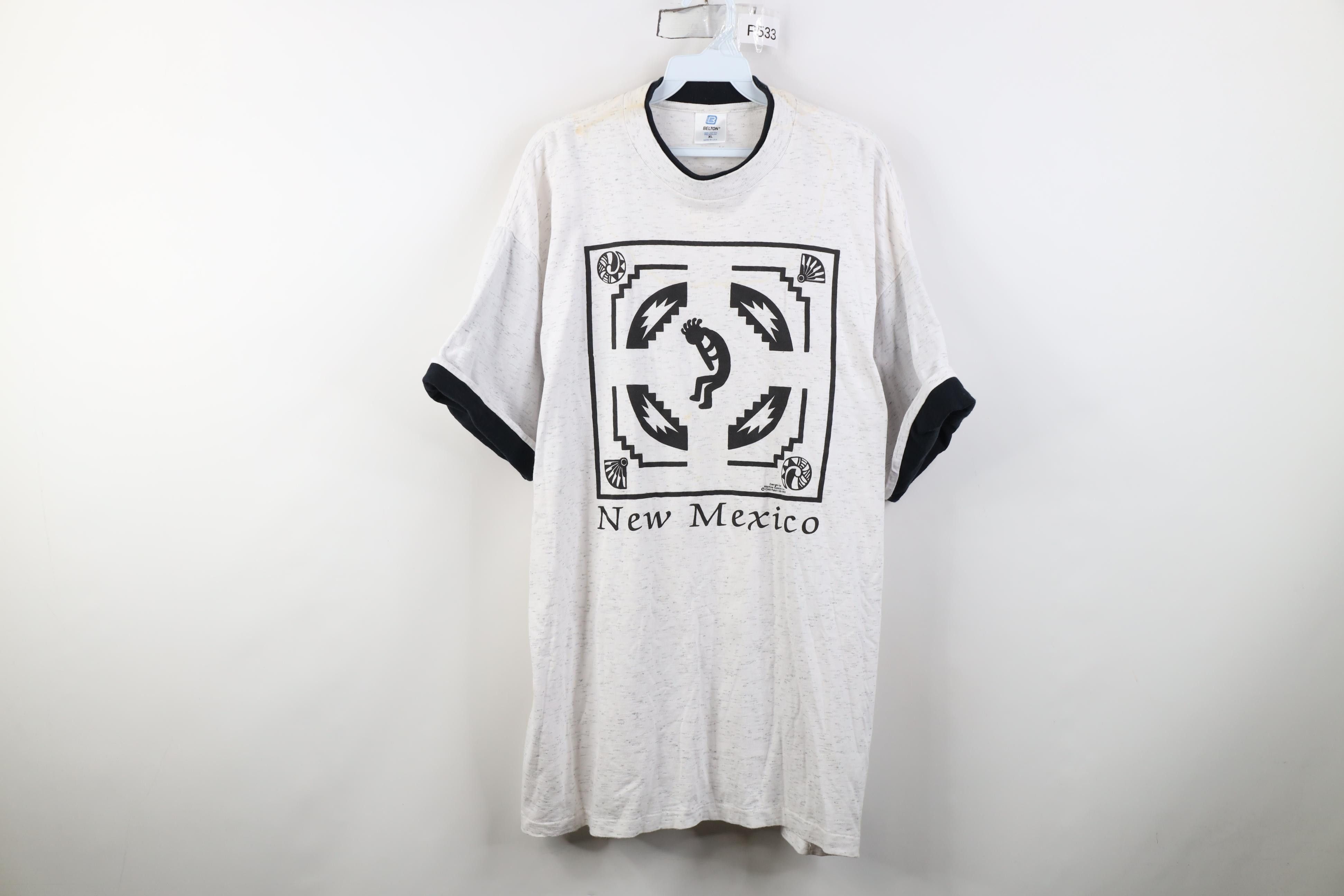 Vintage Vintage 90s Streetwear Kokopelli New Mexico T-Shirt Gray USA Size US XL / EU 56 / 4 - 1 Thumbnail