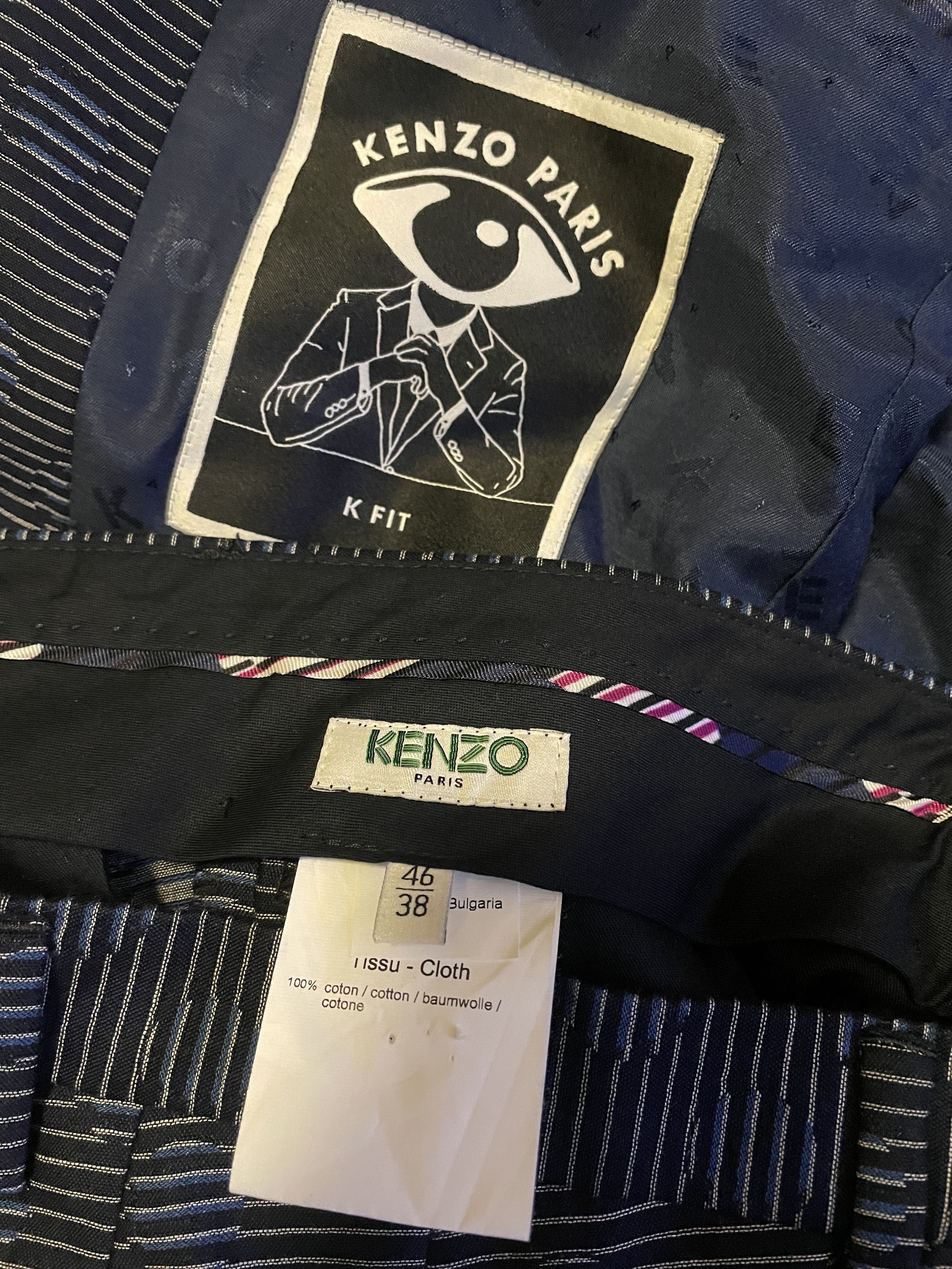 Kenzo Kenzo men's pinstripe suits size 46 Size 46R - 5 Thumbnail