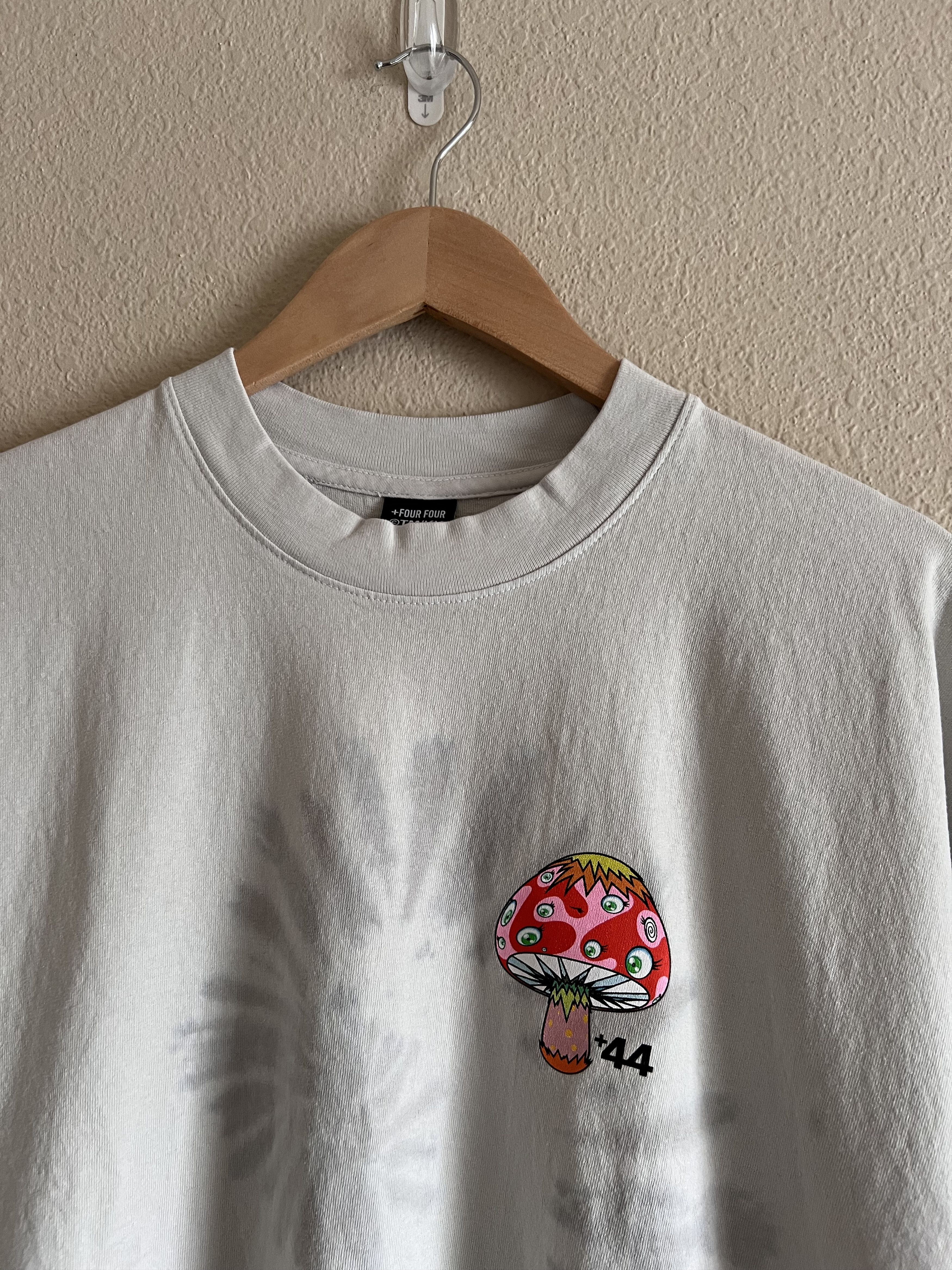 image of Takashi Murakami Lewis Hamilton +44 Garden Tie Dye Tee in White, Men's (Size XL)