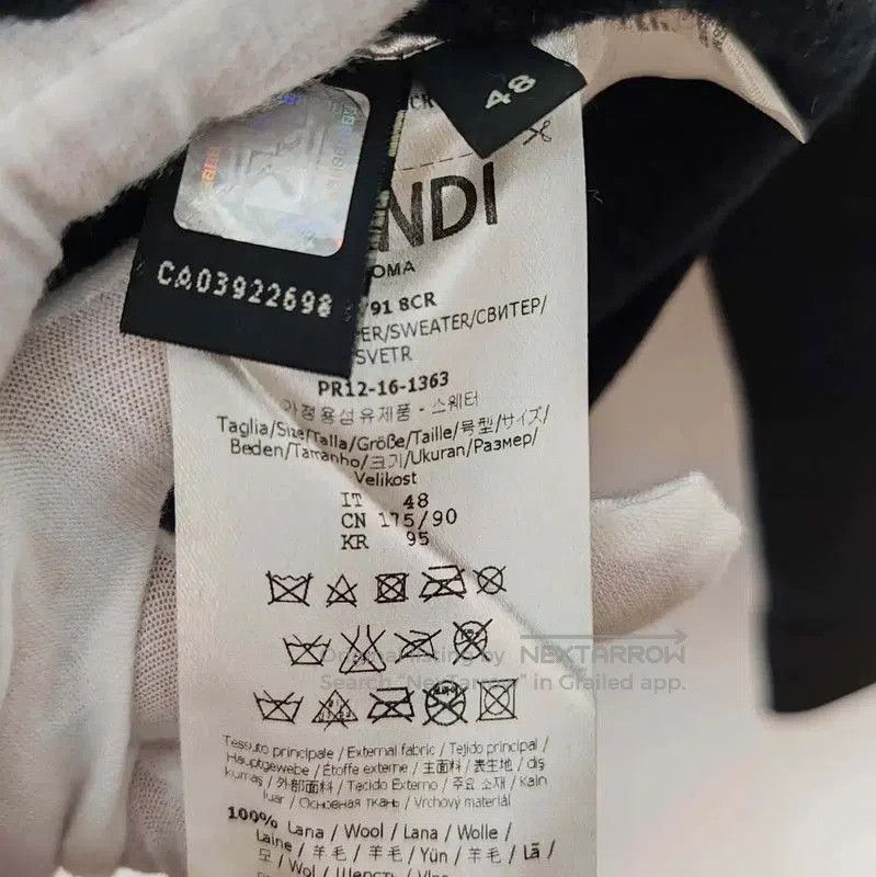 Fendi Fendi Black Wool Men's Sweatshirt with Karl Lagerfeld Desig Size US L / EU 52-54 / 3 - 4 Thumbnail