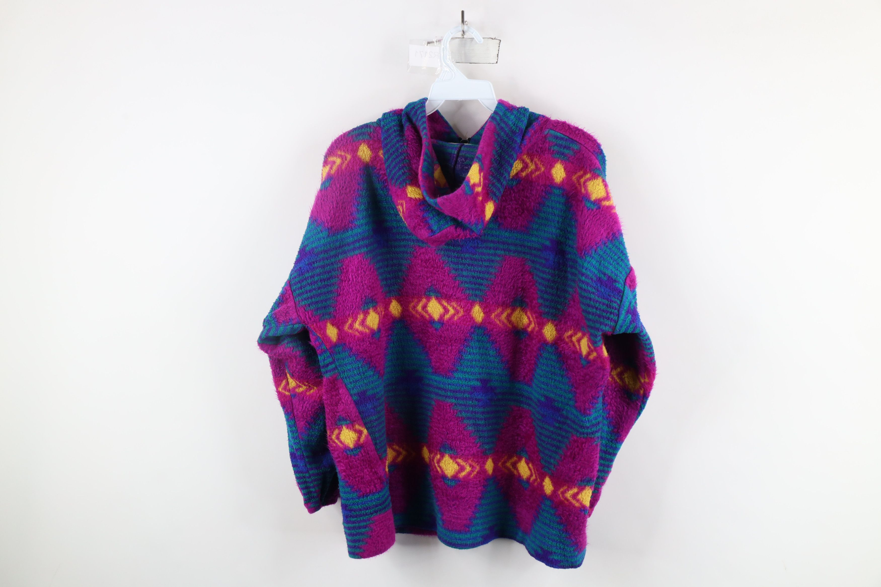 Vintage Vintage 90s Streetwear Southwestern Fleece Hoodie USA Size M / US 6-8 / IT 42-44 - 10 Thumbnail