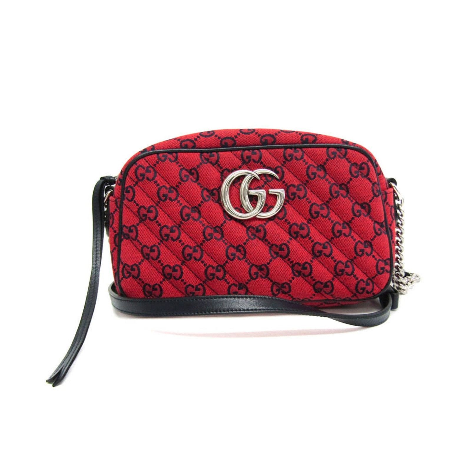 Gucci Woven Fabric Red Shoulder Bags