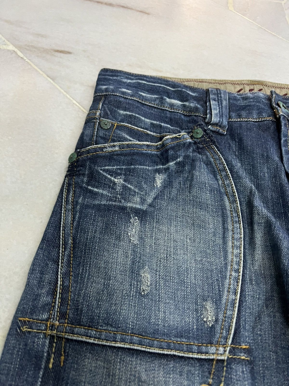 If Six Was Nine × Japanese Brand 🌈90s style Back Number Insane Pocket Punk Jean Size US 31 - 10 Thumbnail