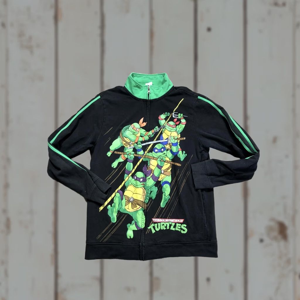 Vintage Mighty Fine Teenage Mutant Ninja Turtles Track Jacket Mens XL Black Full Zip Size US XL / EU 56 / 4 - 1 Thumbnail