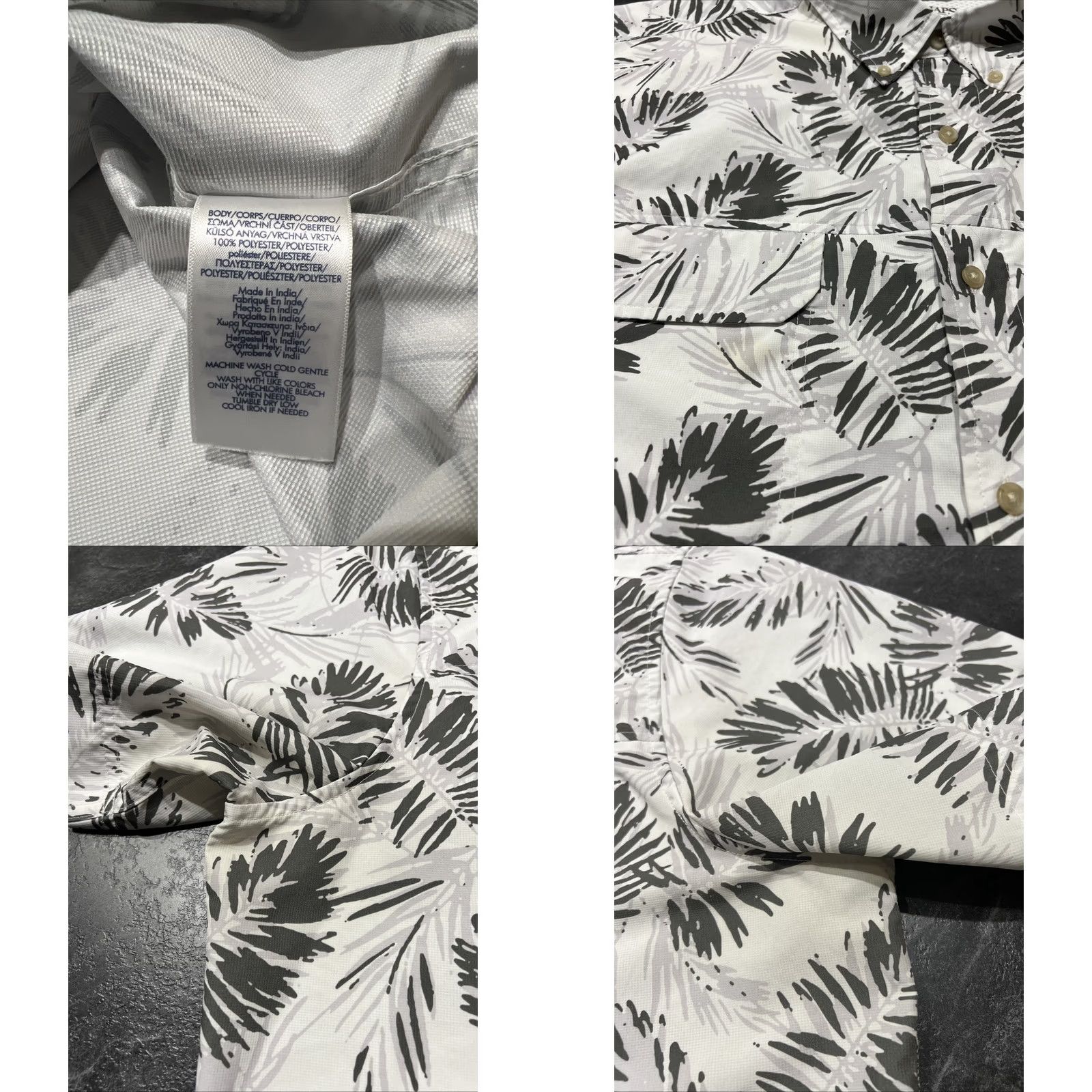 Chaps Chaps Hawaiian Shirt 3XB Short Sleeve Floral Button-Up White Big & Tall Mens Women? No. Size US XXL / EU 58 / 5 - 8 Thumbnail