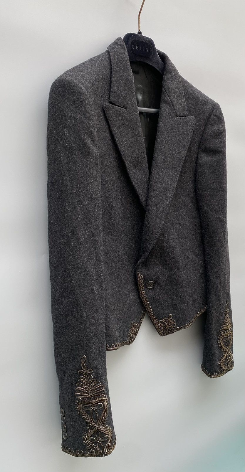 Alexander McQueen F/W 2006- Alexander Mcqueen- Metal Embellished Wool Jacket Size US M / EU 48-50 / 2 - 12 Thumbnail