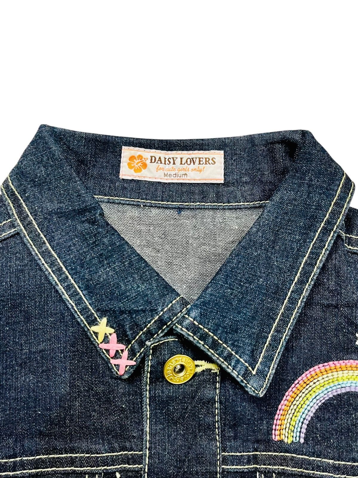 Angel Blue 2000s Daisy Lovers - Monkey Mascots Denim Jacket Size M / US 6-8 / IT 42-44 - 8 Thumbnail