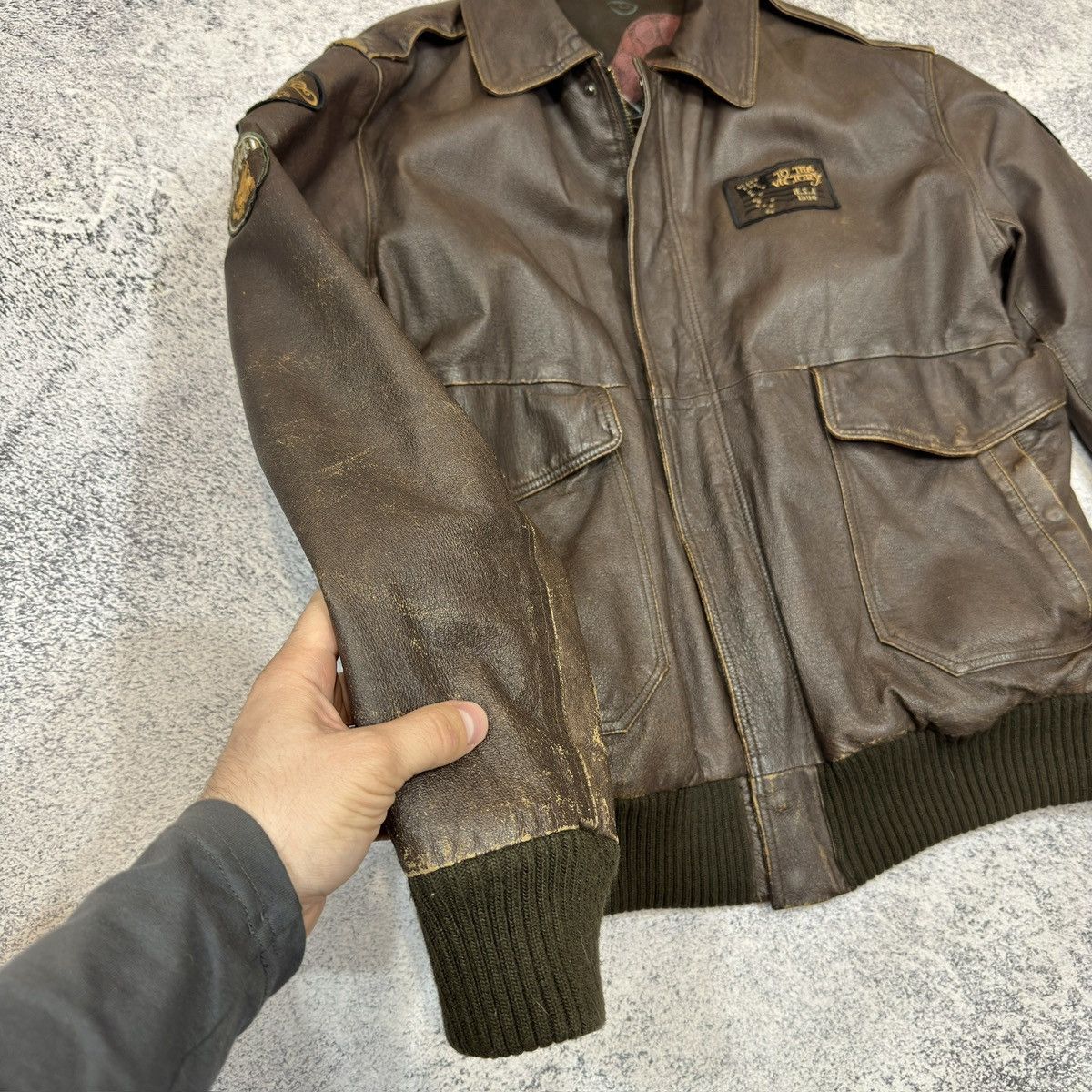 Other Debenhams Leather A-2 Aviator Jacket L size Size US L / EU 52-54 / 3 - 3 Thumbnail