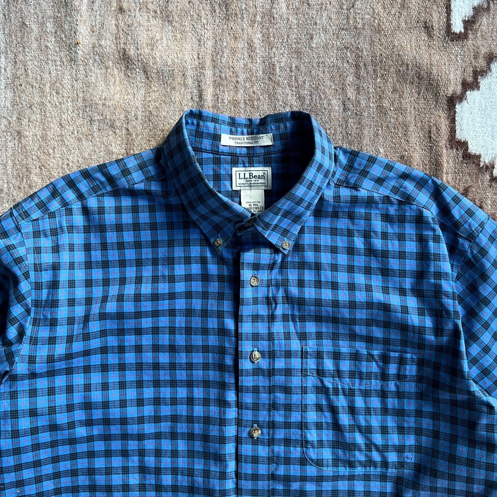 L.L. Bean L.L.Bean Wrinkle Resistant Plaid Regular Shirt 9507AC Size US XL / EU 56 / 4 - 2 Thumbnail