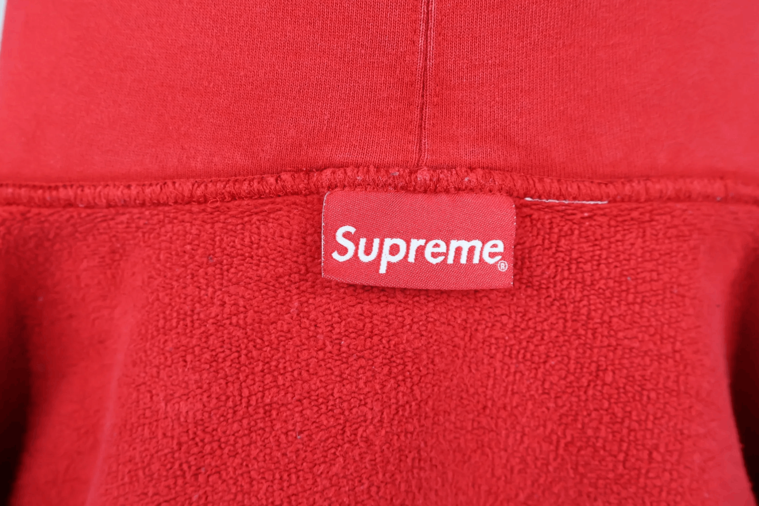 Supreme Authentic Pre-Owned 2018 Red Supreme Tape Stripe Hoodie Size US M / EU 48-50 / 2 - 8 Thumbnail