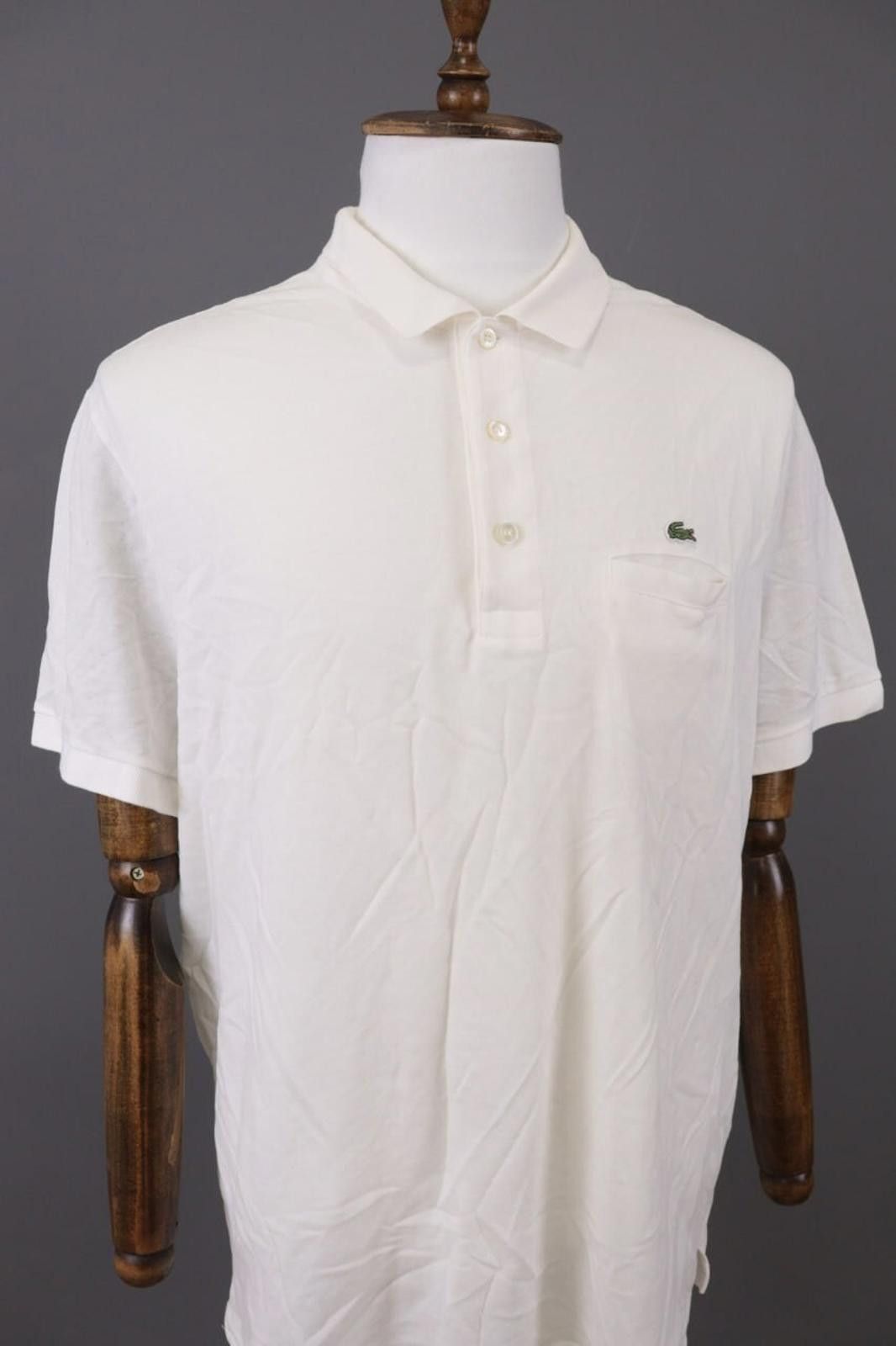 Lacoste Lacoste Regular Fit White Summer Polo Shirt Size 8 / 3XL Size US XXL / EU 58 / 5 - 5 Thumbnail