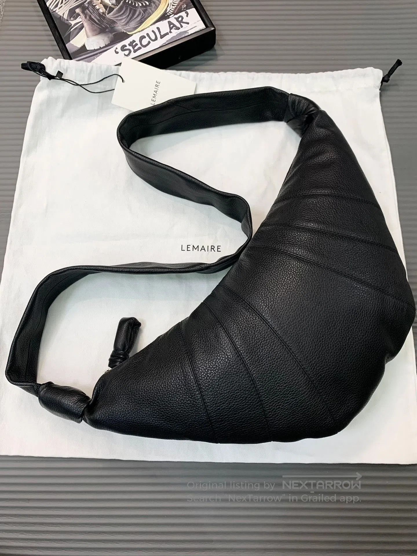 Lemaire Lemaire 2024 Medium Black Croissant Bag. Size ONE SIZE - 4 Thumbnail