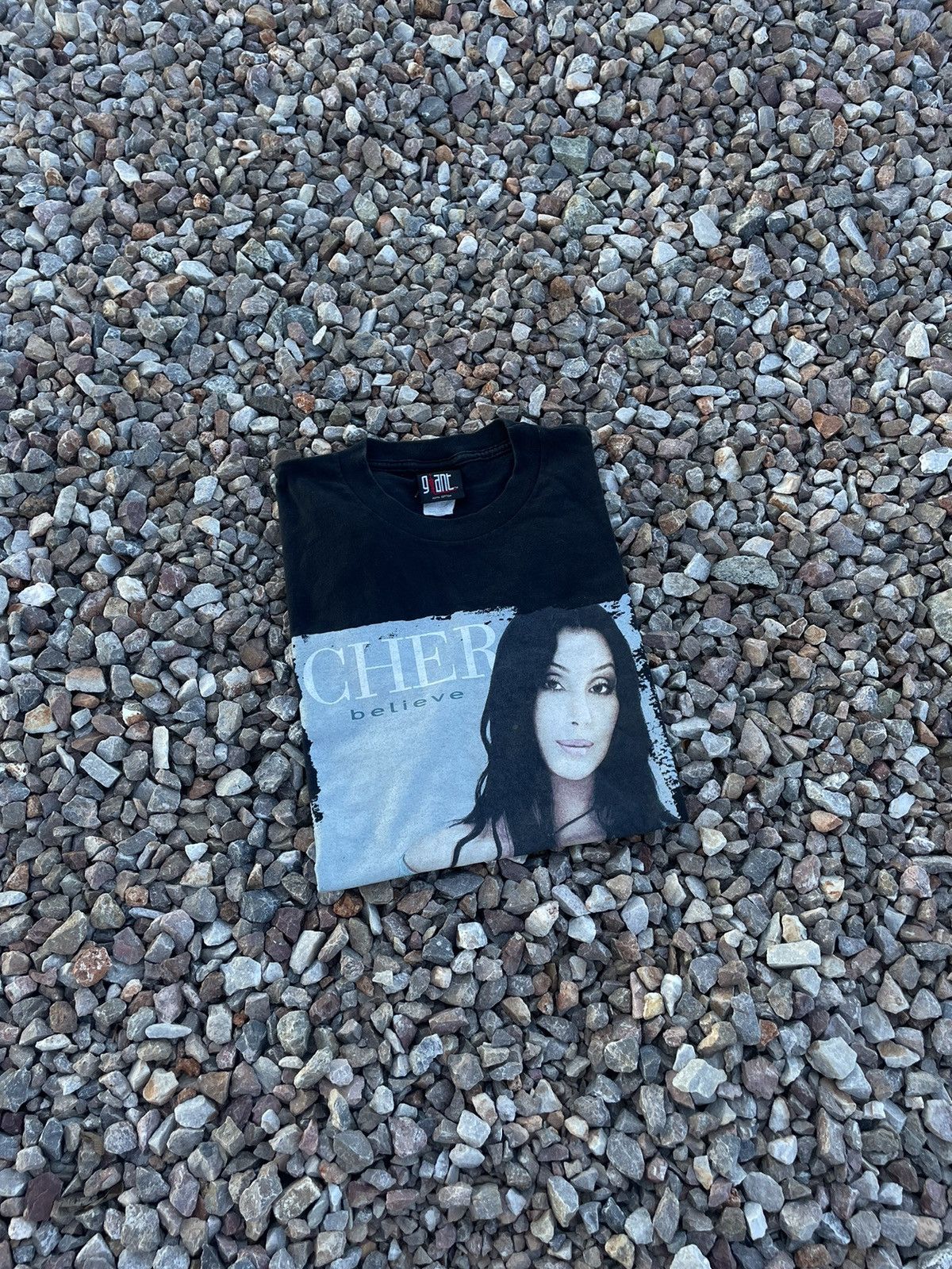 Band Tees × Giant Vintage Cher Believe Tour 1999 Black T-shirt Size US L / EU 52-54 / 3 - 1 Thumbnail