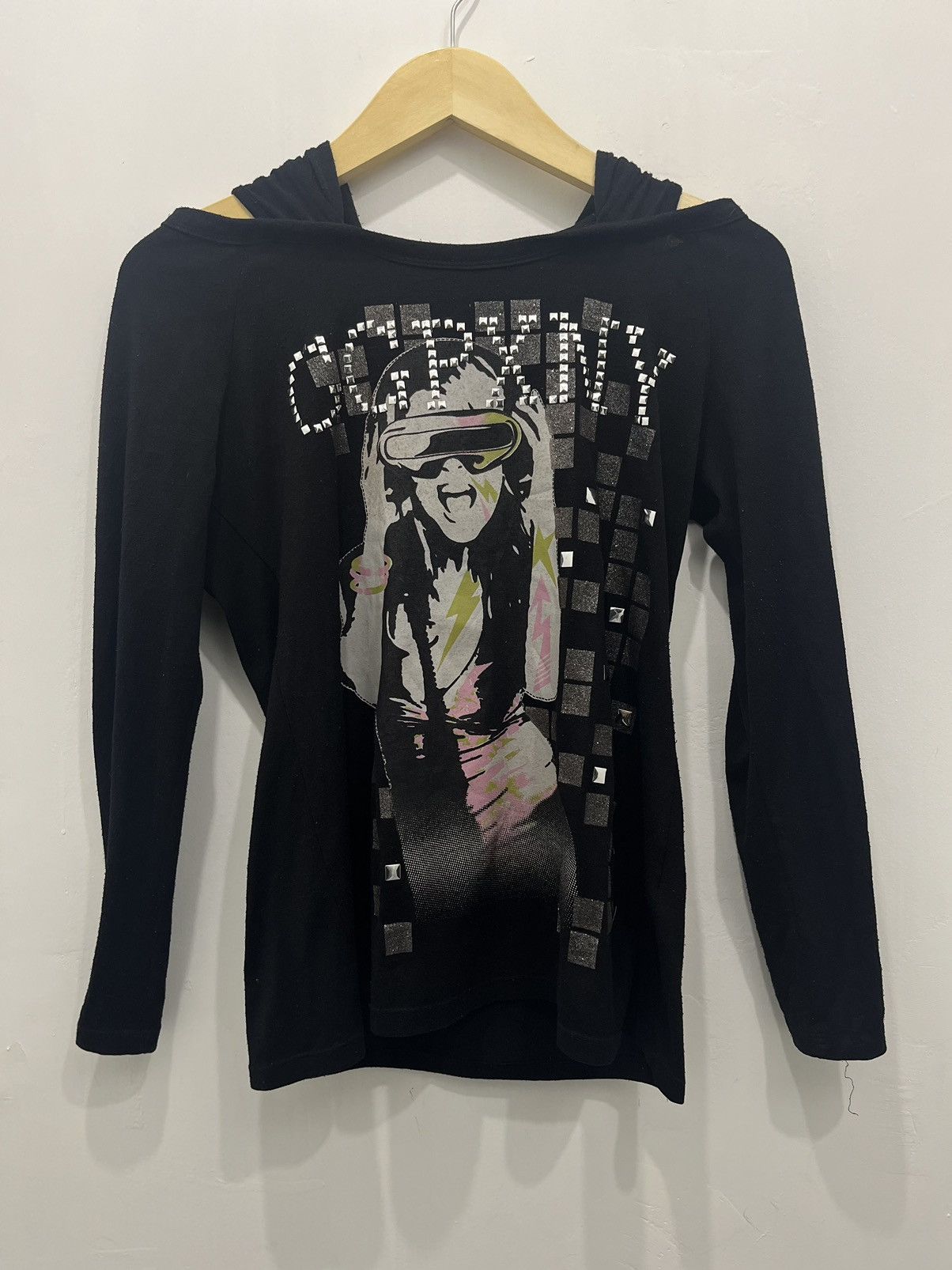 Japanese Brand Tees Hooded and Studded GGPX NY Hysteric Glamlour Style Size US M / EU 48-50 / 2 - 1 Thumbnail